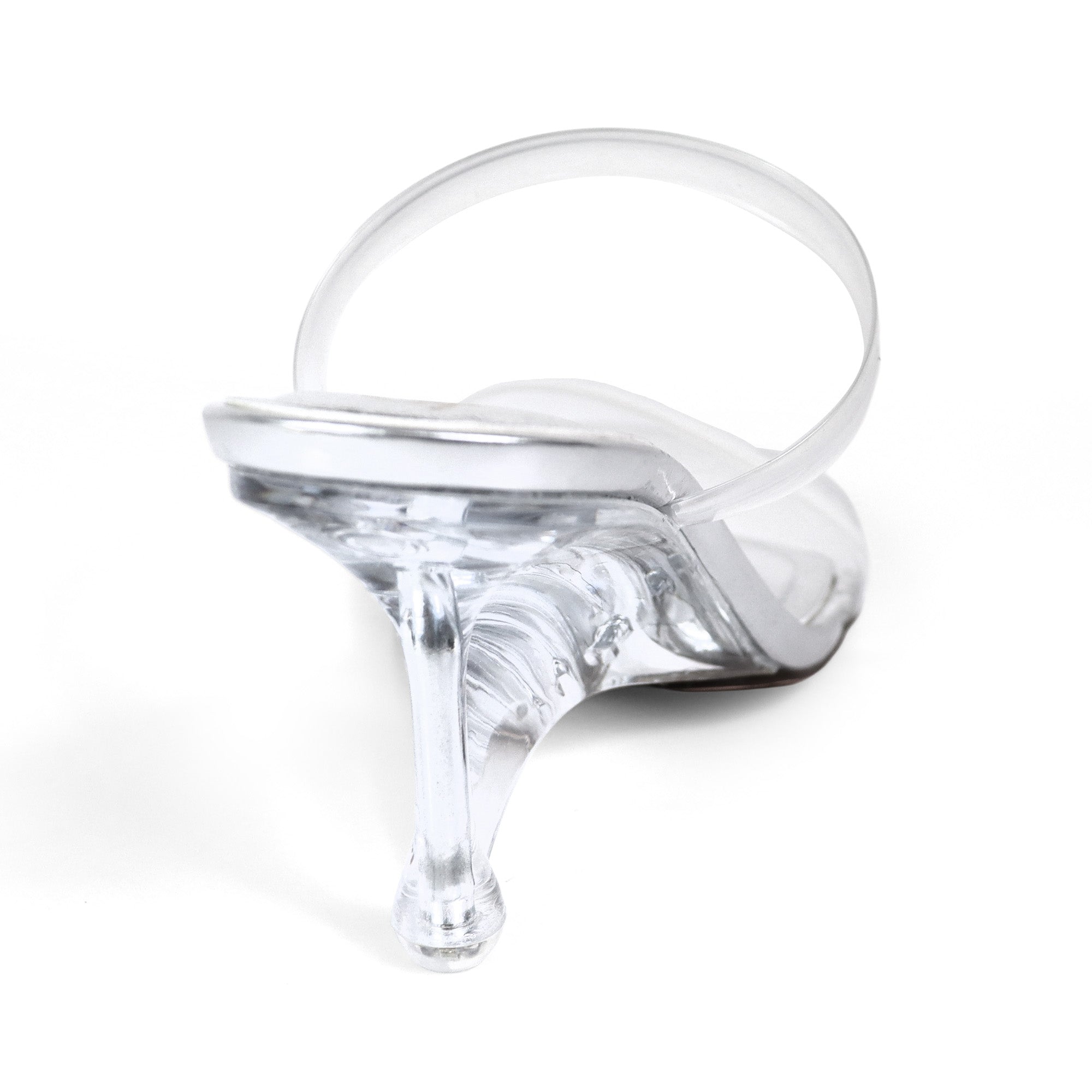 MEIJER-1 TRANSPARENTS STRAP W/ CLEAR HEEL SILVER