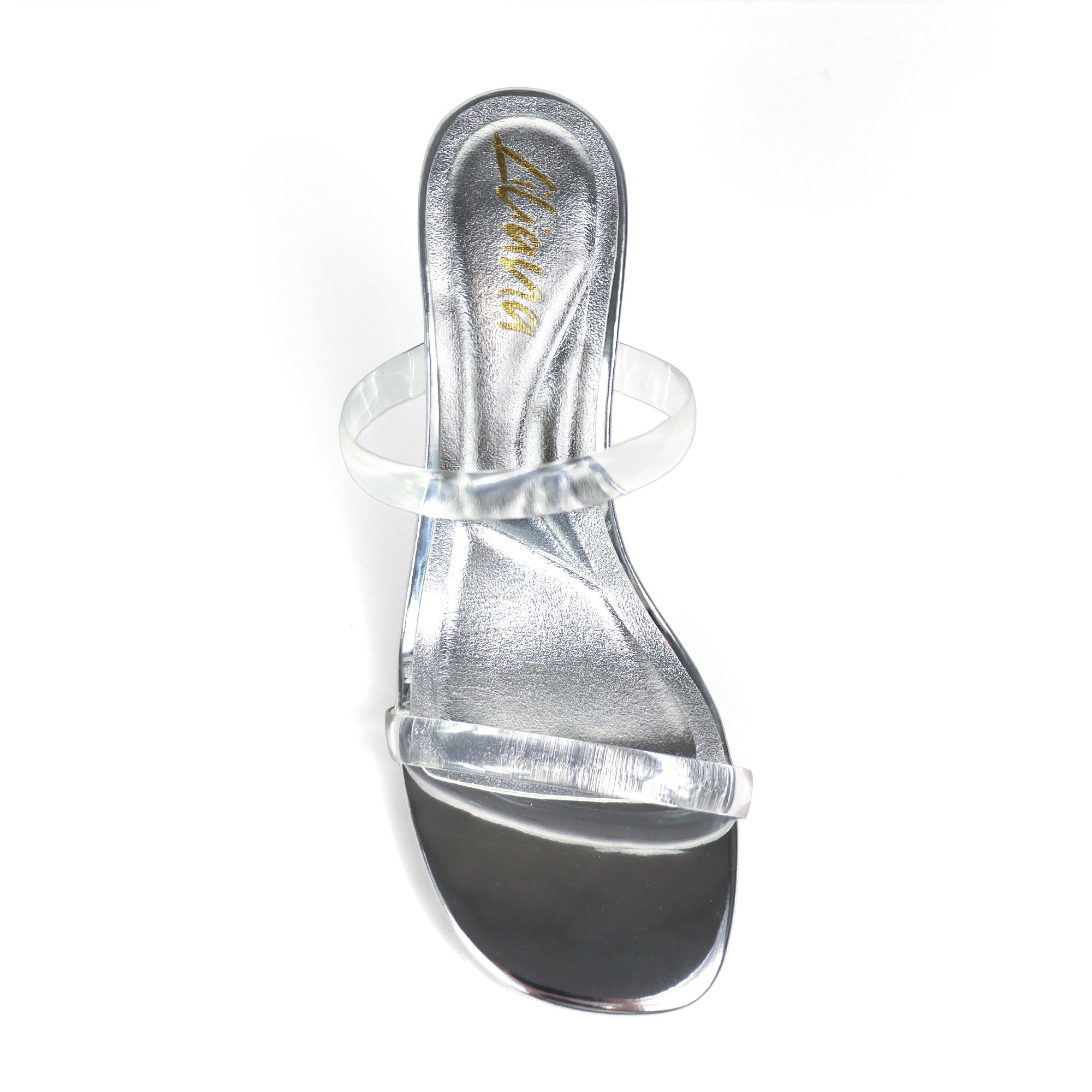 MEIJER-1 TRANSPARENTS STRAP W/ CLEAR HEEL SILVER