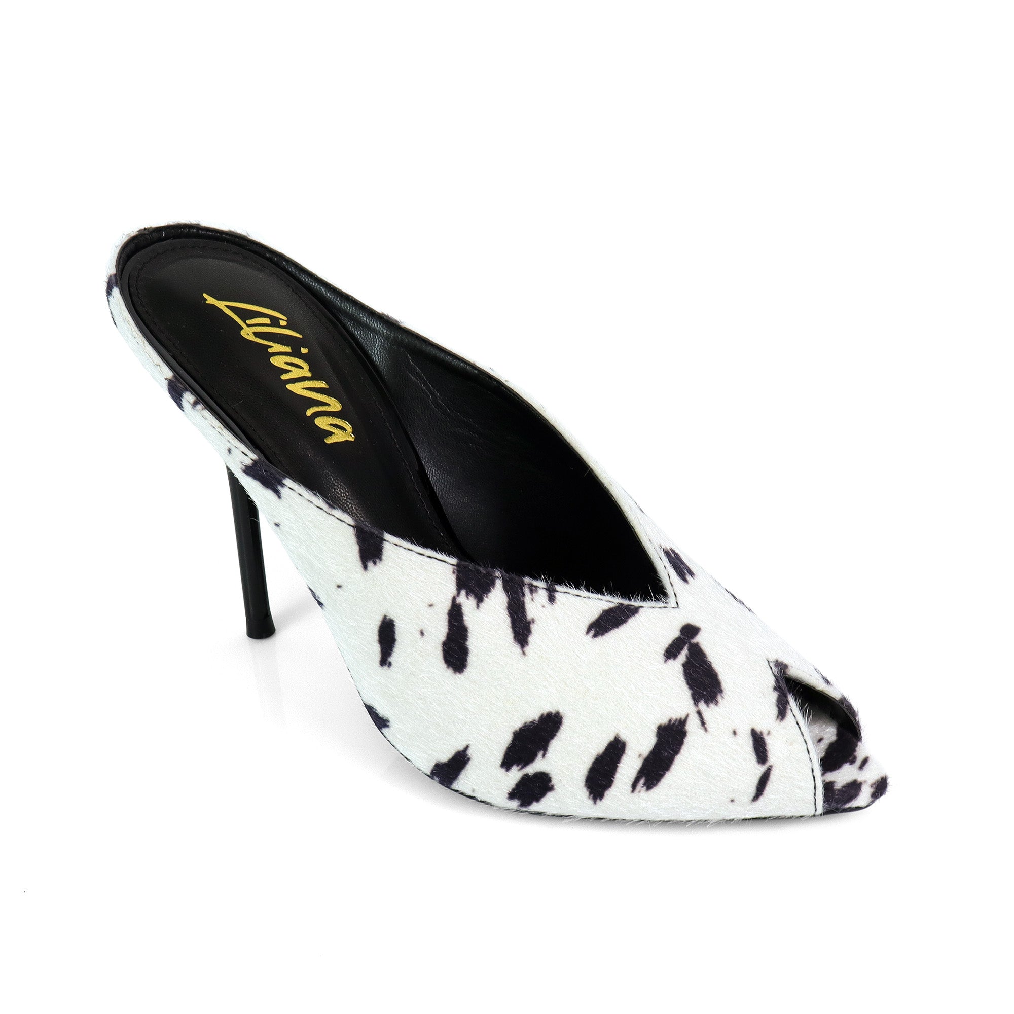MILAN-1 PEEP TOE ANKLE STRAP HEEL WHITE MULTI