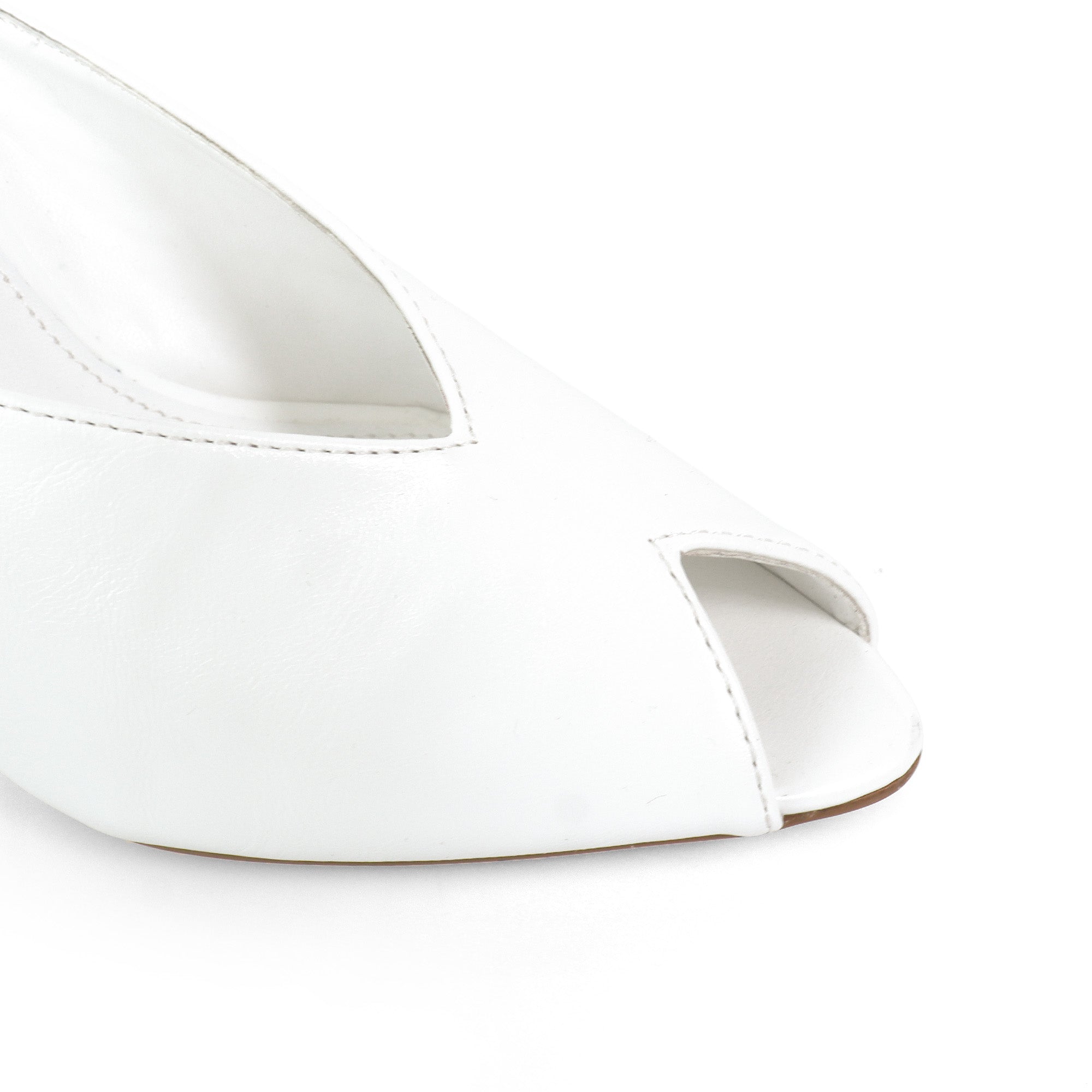 MILAN-1 PEEP TOE ANKLE STRAP HEEL WHIT