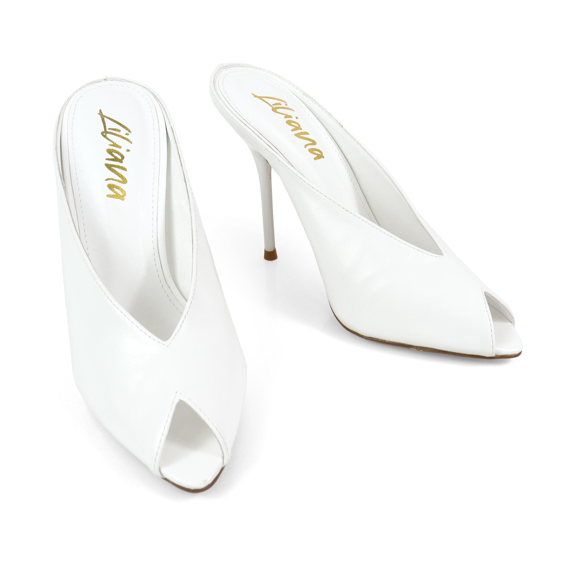 MILAN-1 PEEP TOE ANKLE STRAP HEEL WHIT