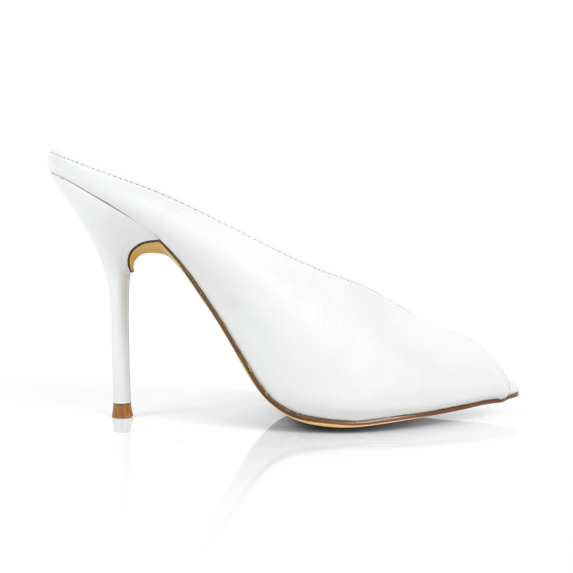 MILAN-1 PEEP TOE ANKLE STRAP HEEL WHIT
