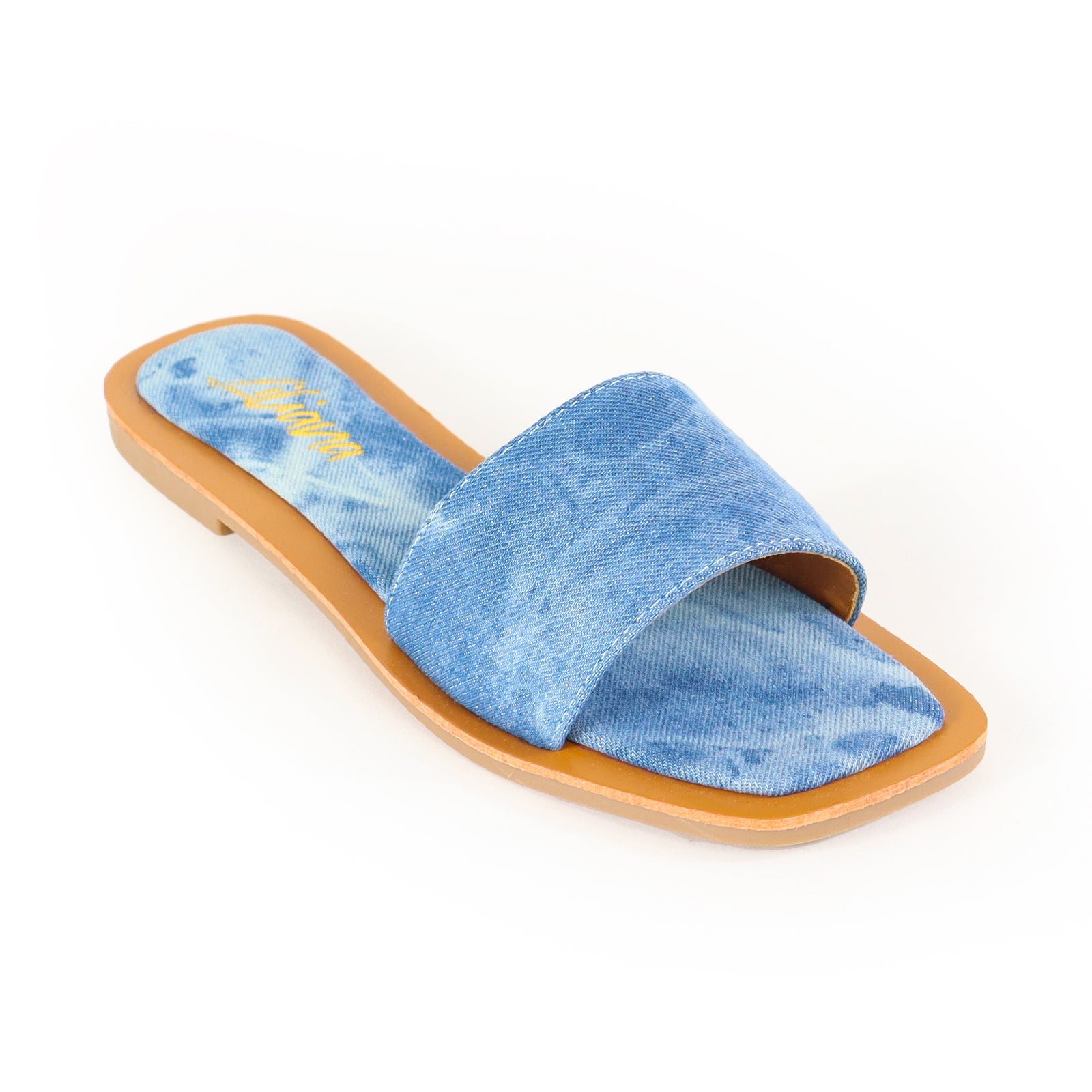 MINDEE-2 SLIDE WITH COMFY DETAIL ON SOLE-DENIM