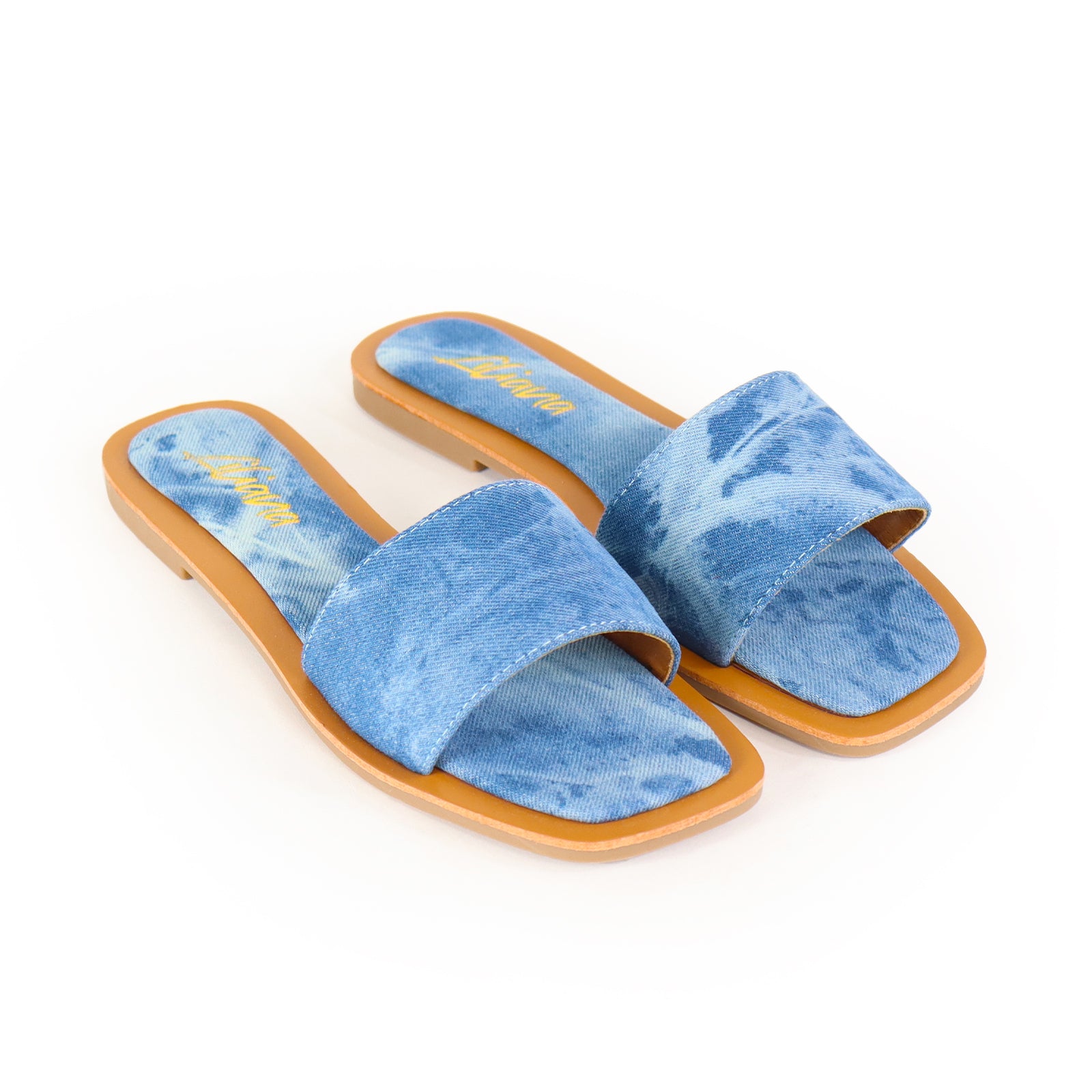 MINDEE-2 SLIDE WITH COMFY DETAIL ON SOLE-DENIM