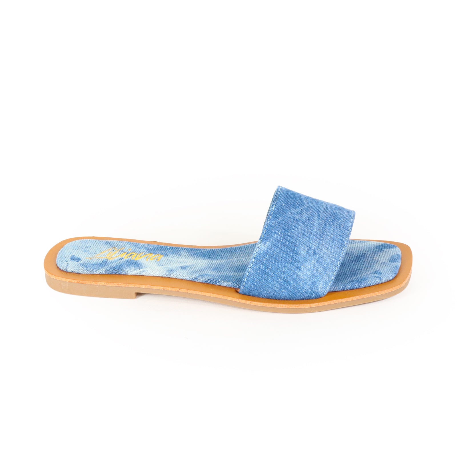 MINDEE-2 SLIDE WITH COMFY DETAIL ON SOLE-DENIM