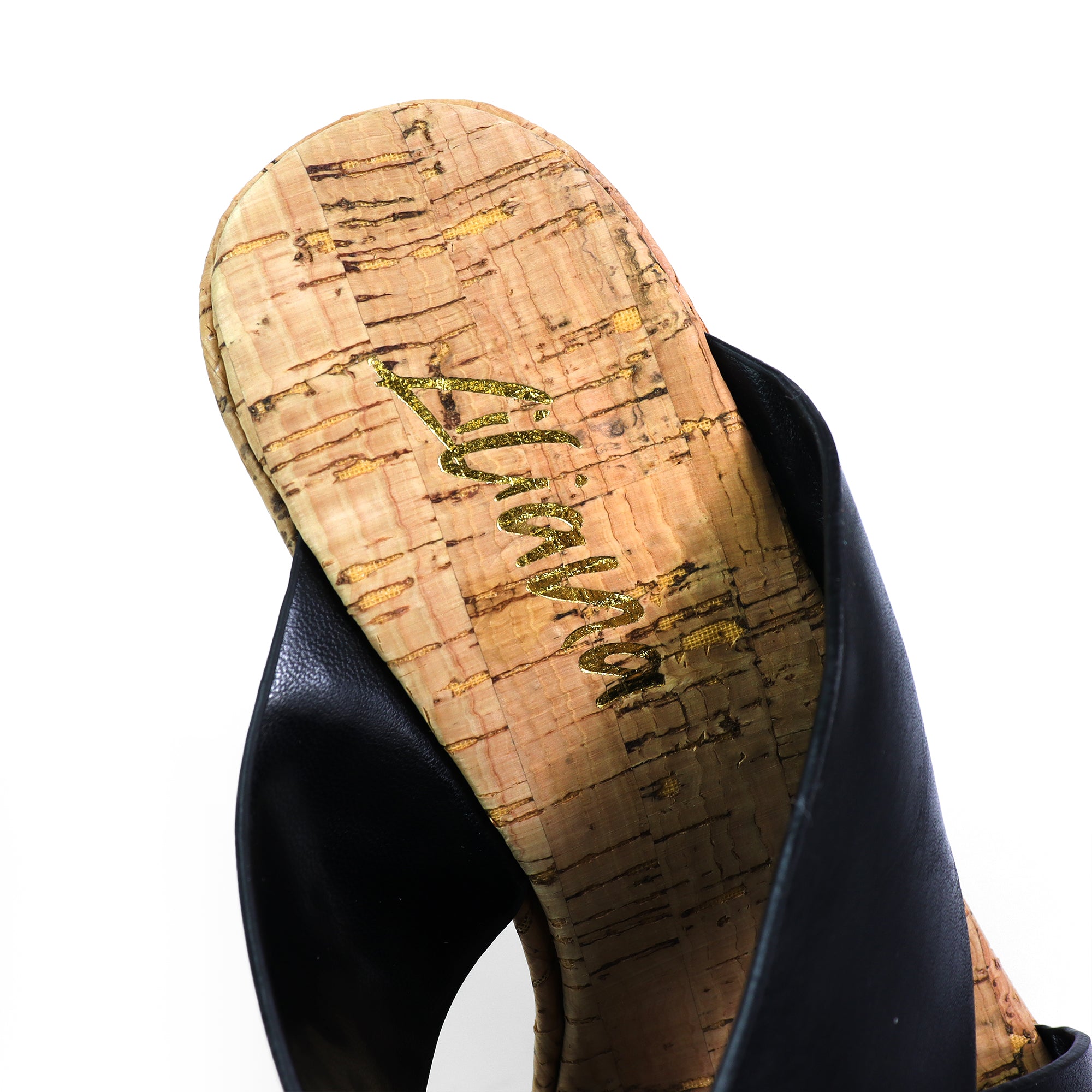 MIO-2 CRISS CROSS CORK WEDGE BLACK