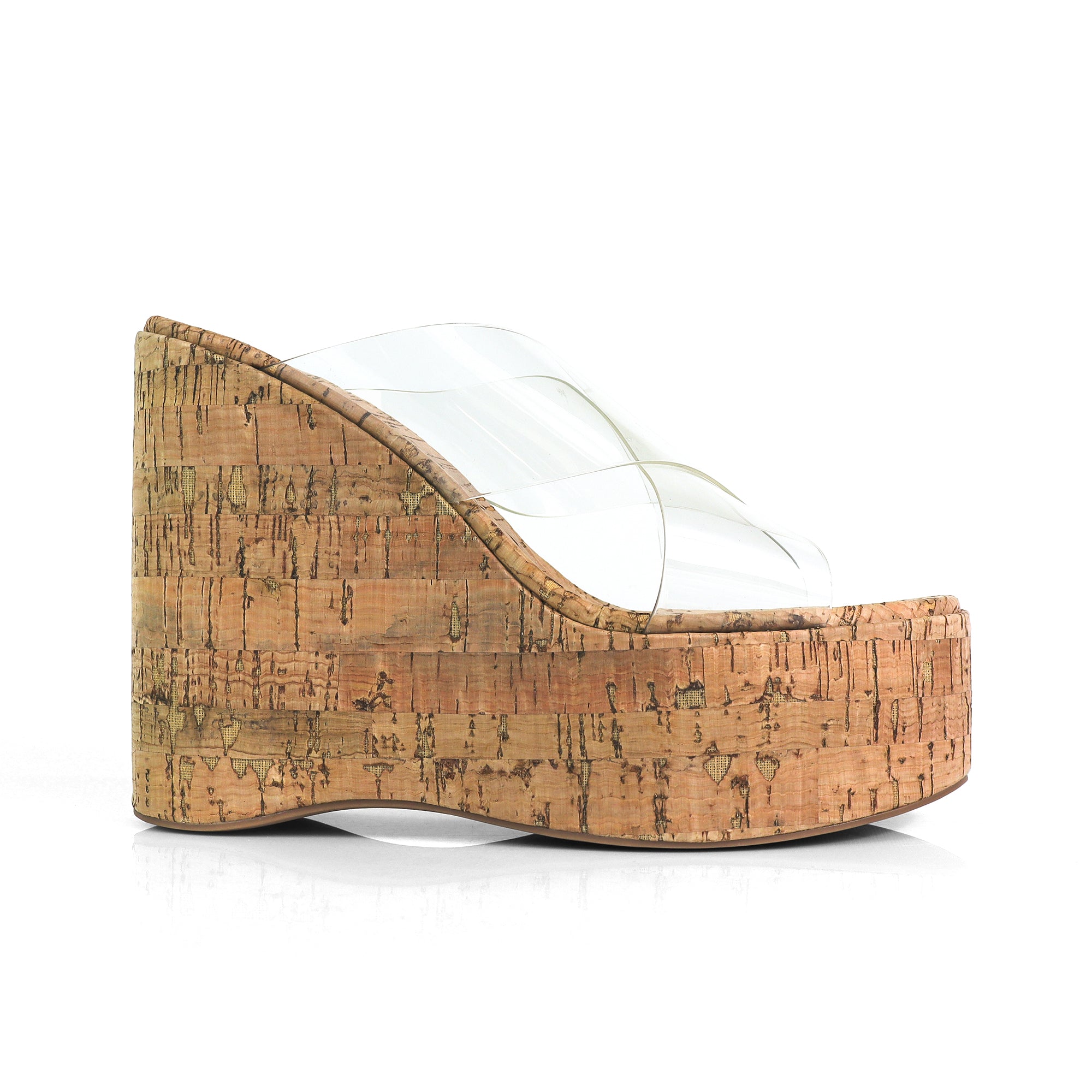 MIO-2 CRISS CROSS CORK WEDGE CLEAR