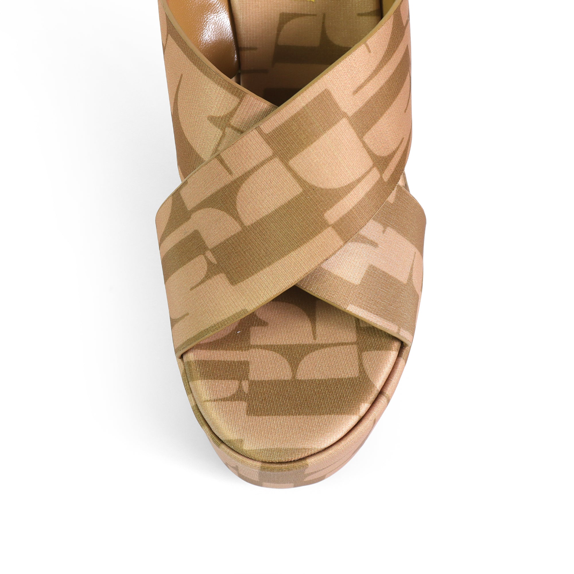 MIO-2 CRISS CROSS CORK WEDGE TAN MULTIPLE