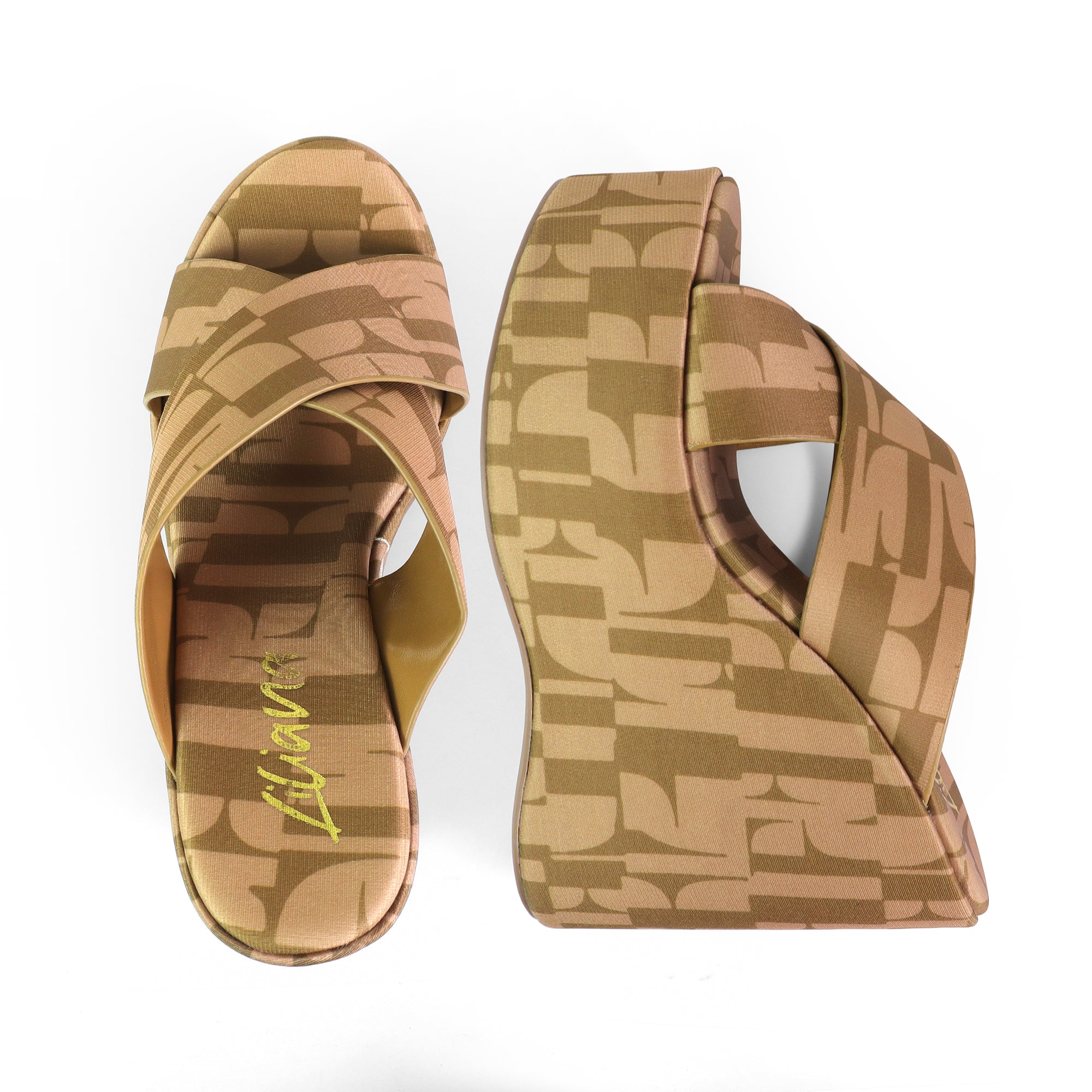 MIO-2 CRISS CROSS CORK WEDGE TAN MULTIPLE