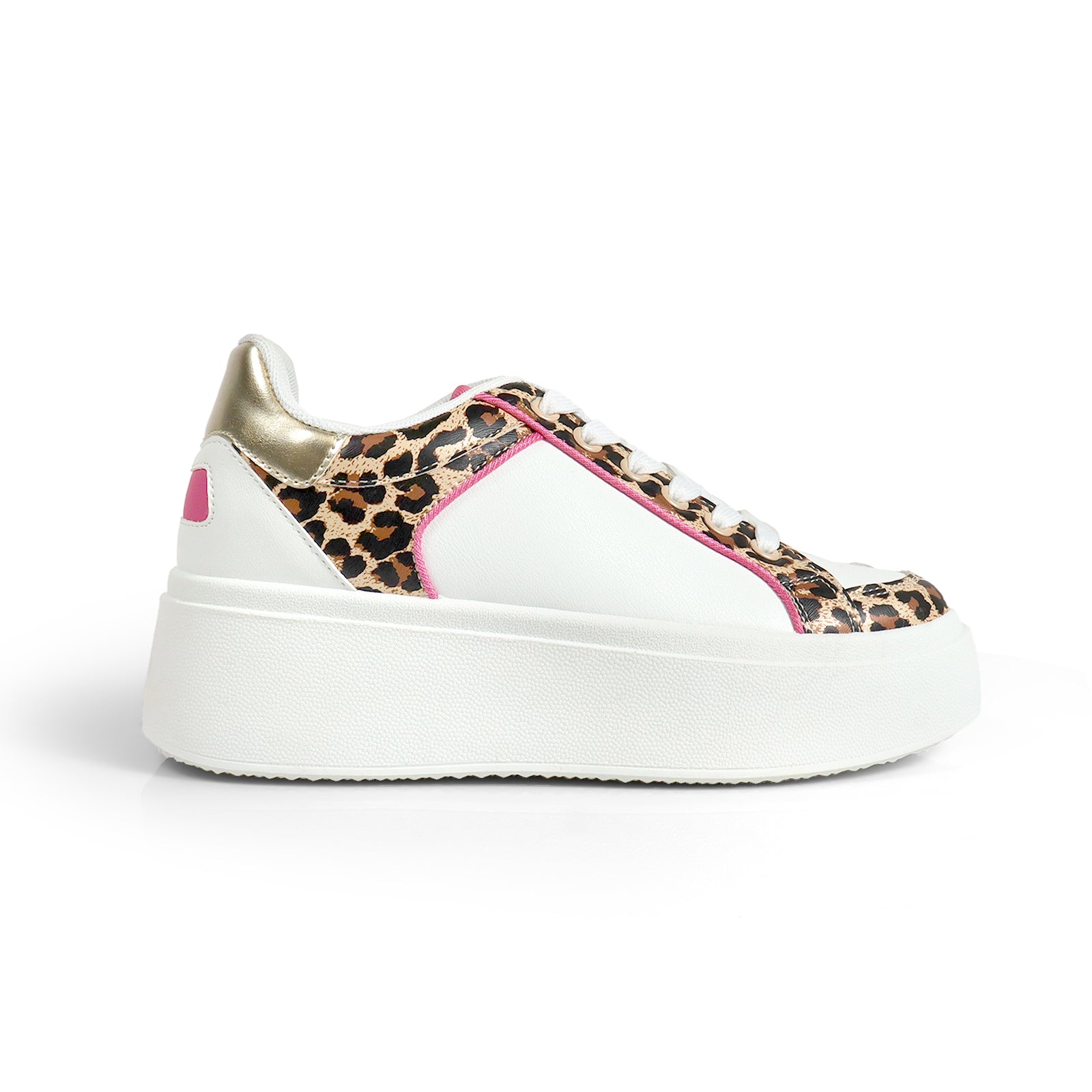 MIRAGE-2 THICK SOLE RETRO MATEL EFFECT SNEAKER LEOPARD