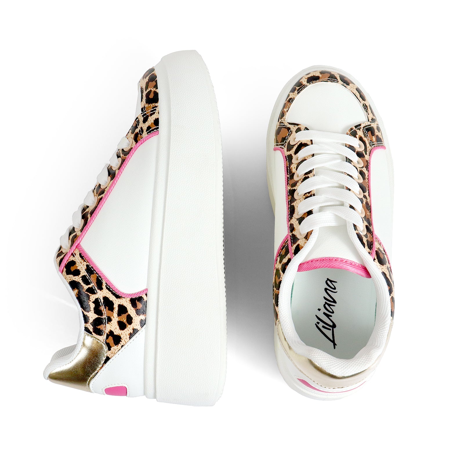MIRAGE-2 THICK SOLE RETRO MATEL EFFECT SNEAKER LEOPARD