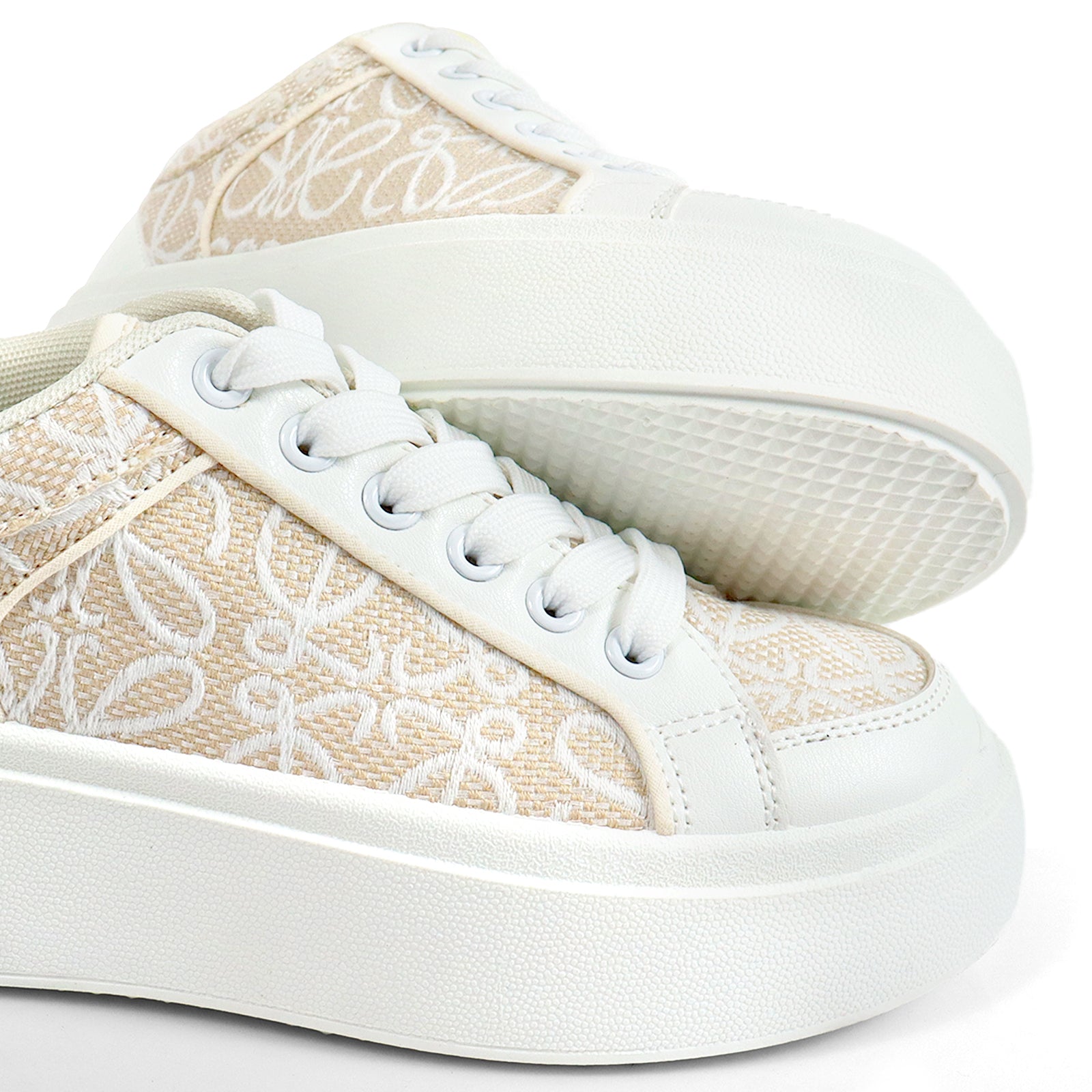 MIRAGE-2 THICK SOLE RETRO MATEL EFFECT SNEAKER MONOGRAM