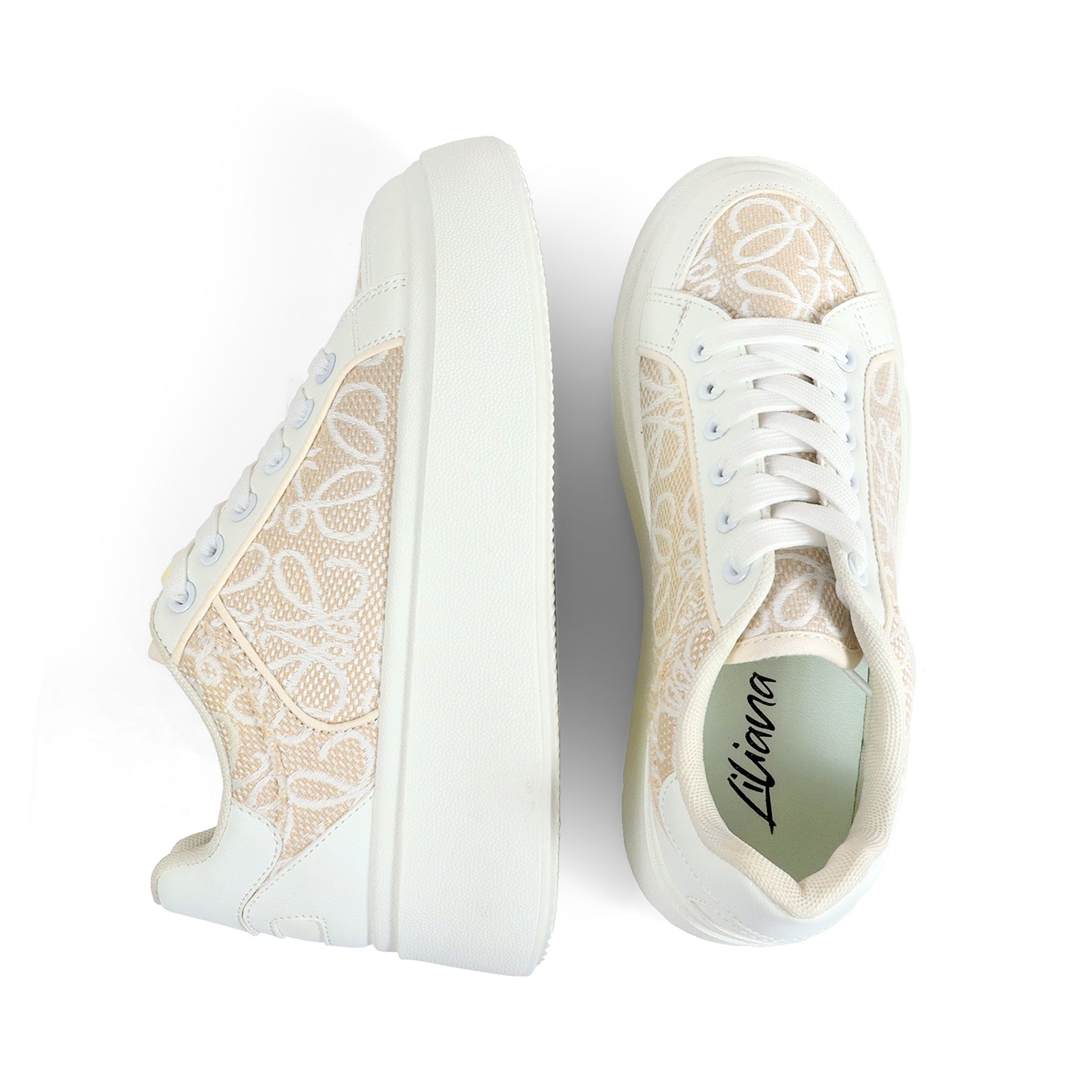 MIRAGE-2 THICK SOLE RETRO MATEL EFFECT SNEAKER MONOGRAM