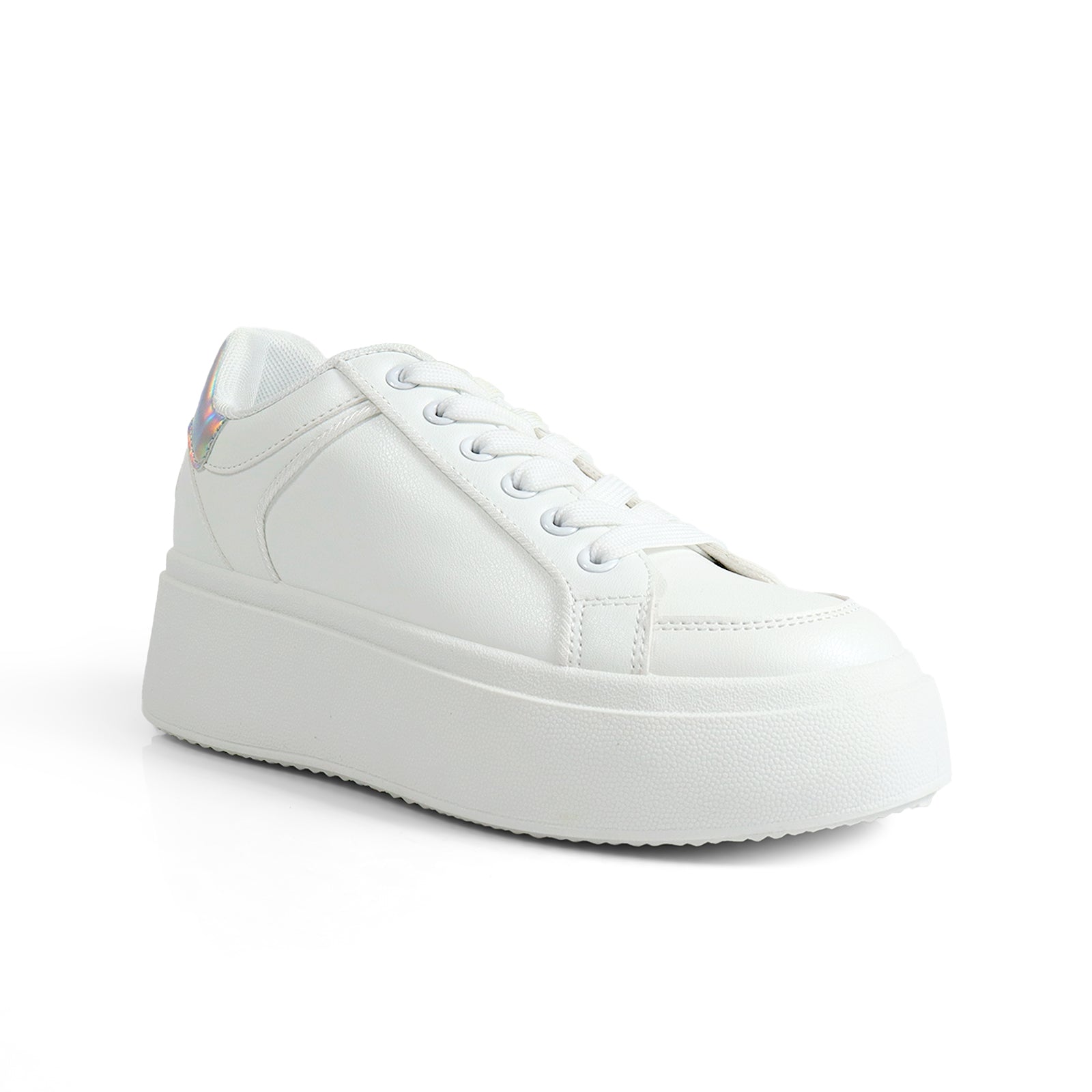 MIRAGE-2 THICK SOLE RETRO MATEL EFFECT SNEAKER WHITE