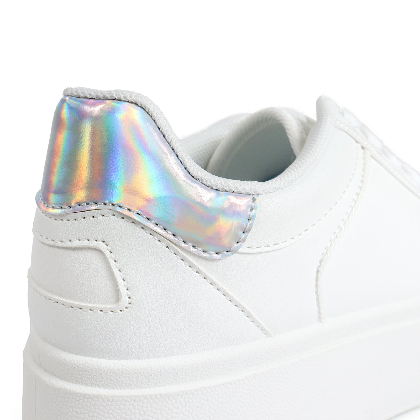 MIRAGE-2 THICK SOLE RETRO MATEL EFFECT SNEAKER WHITE