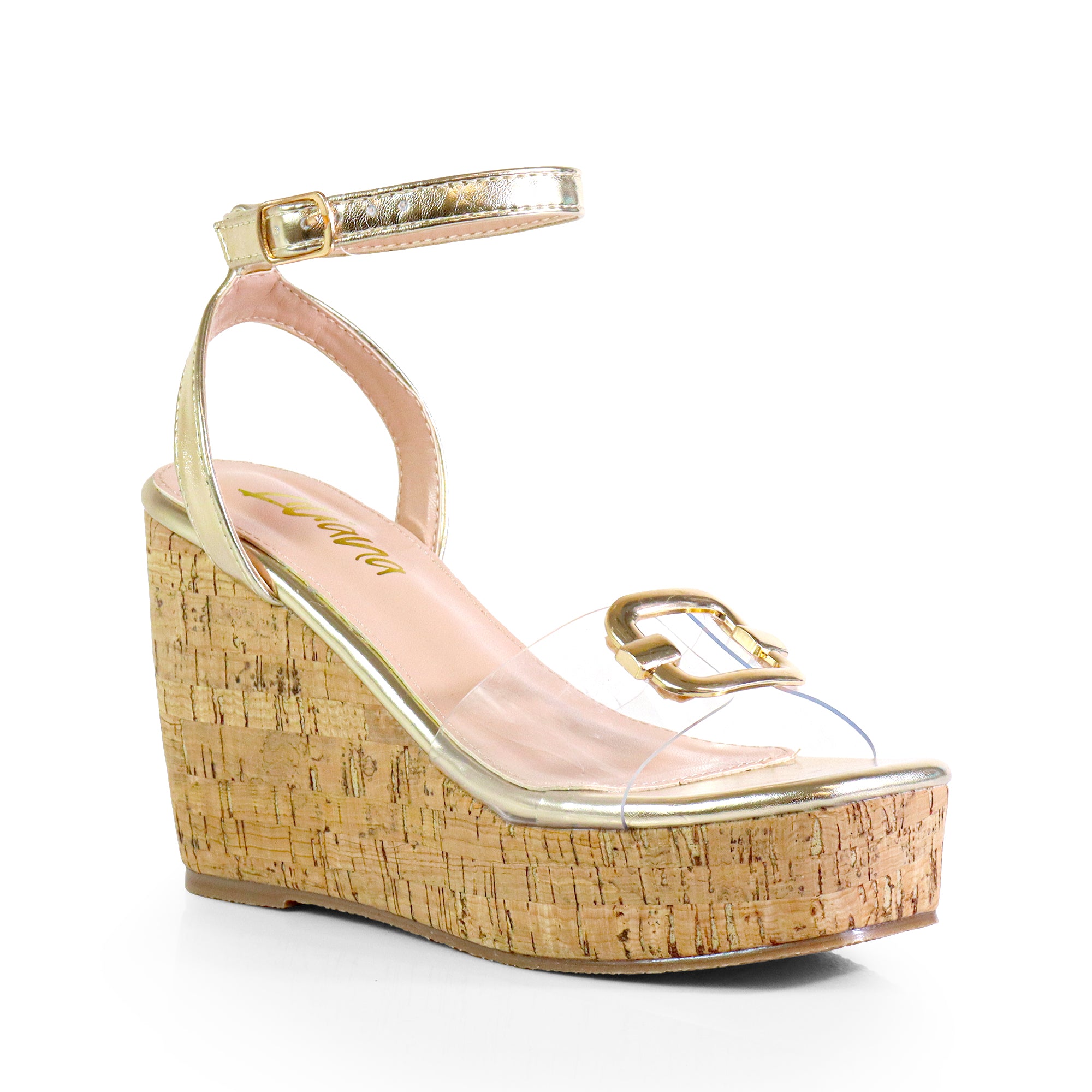 MISA-1 ESPADRILLE ANKLE STRAP SANDAL W/ ESPADRILLE WEDGE CLEAR