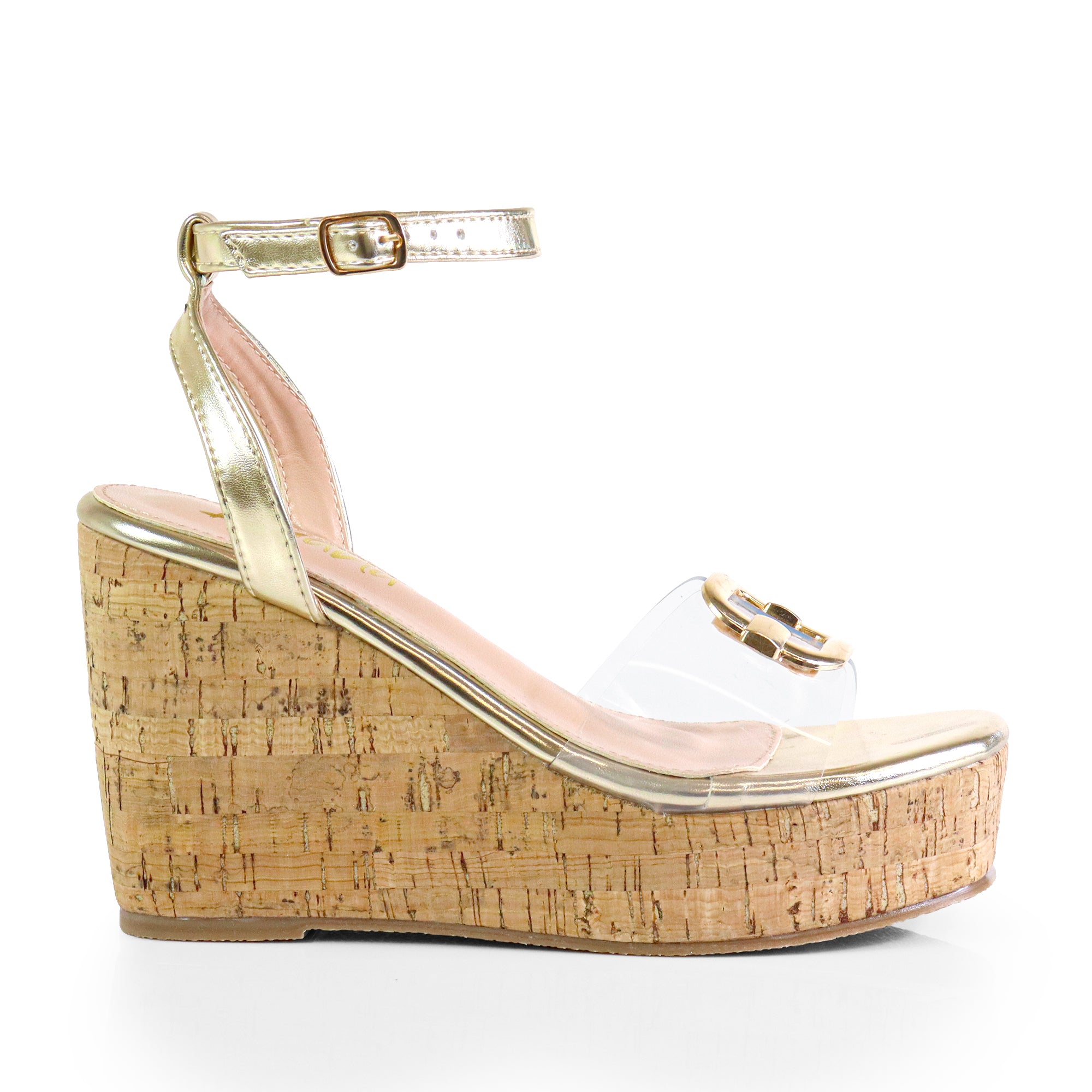 MISA-1 ESPADRILLE ANKLE STRAP SANDAL W/ ESPADRILLE WEDGE CLEAR