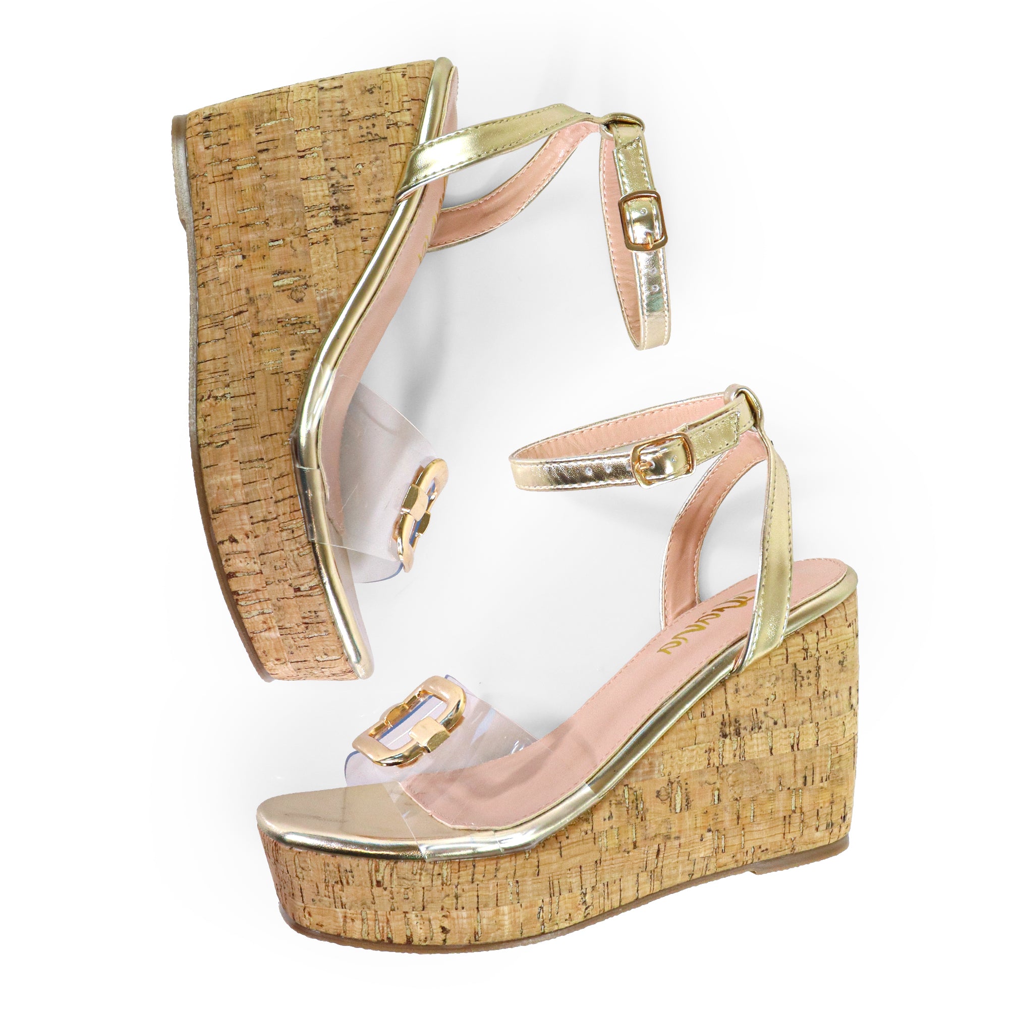 MISA-1 ESPADRILLE ANKLE STRAP SANDAL W/ ESPADRILLE WEDGE CLEAR