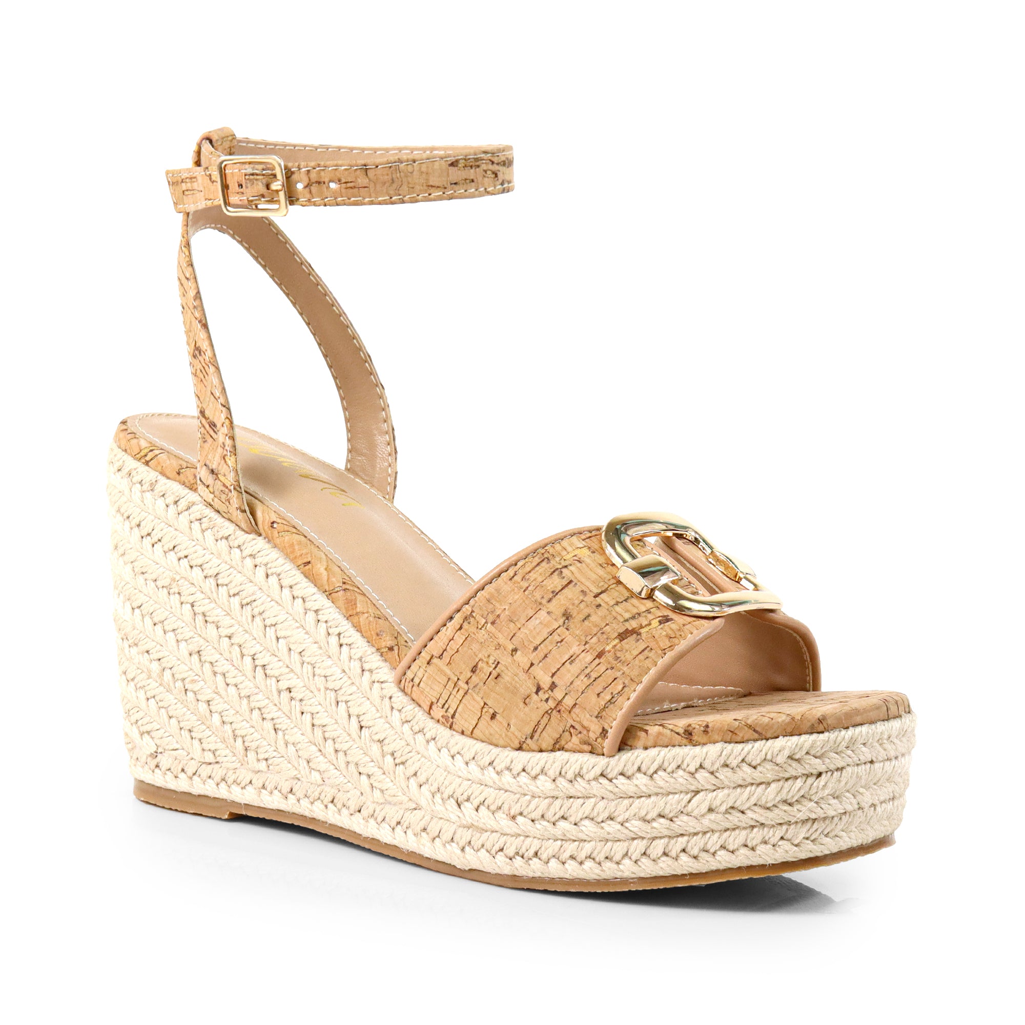 MISA-1 ESPADRILLE ANKLE STRAP SANDAL W/ ESPADRILLE WEDGE CORK