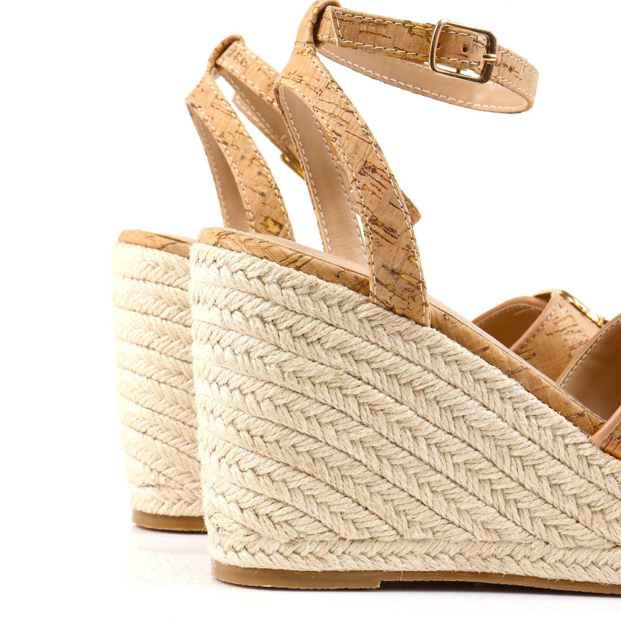 MISA-1 ESPADRILLE ANKLE STRAP SANDAL W/ ESPADRILLE WEDGE CORK