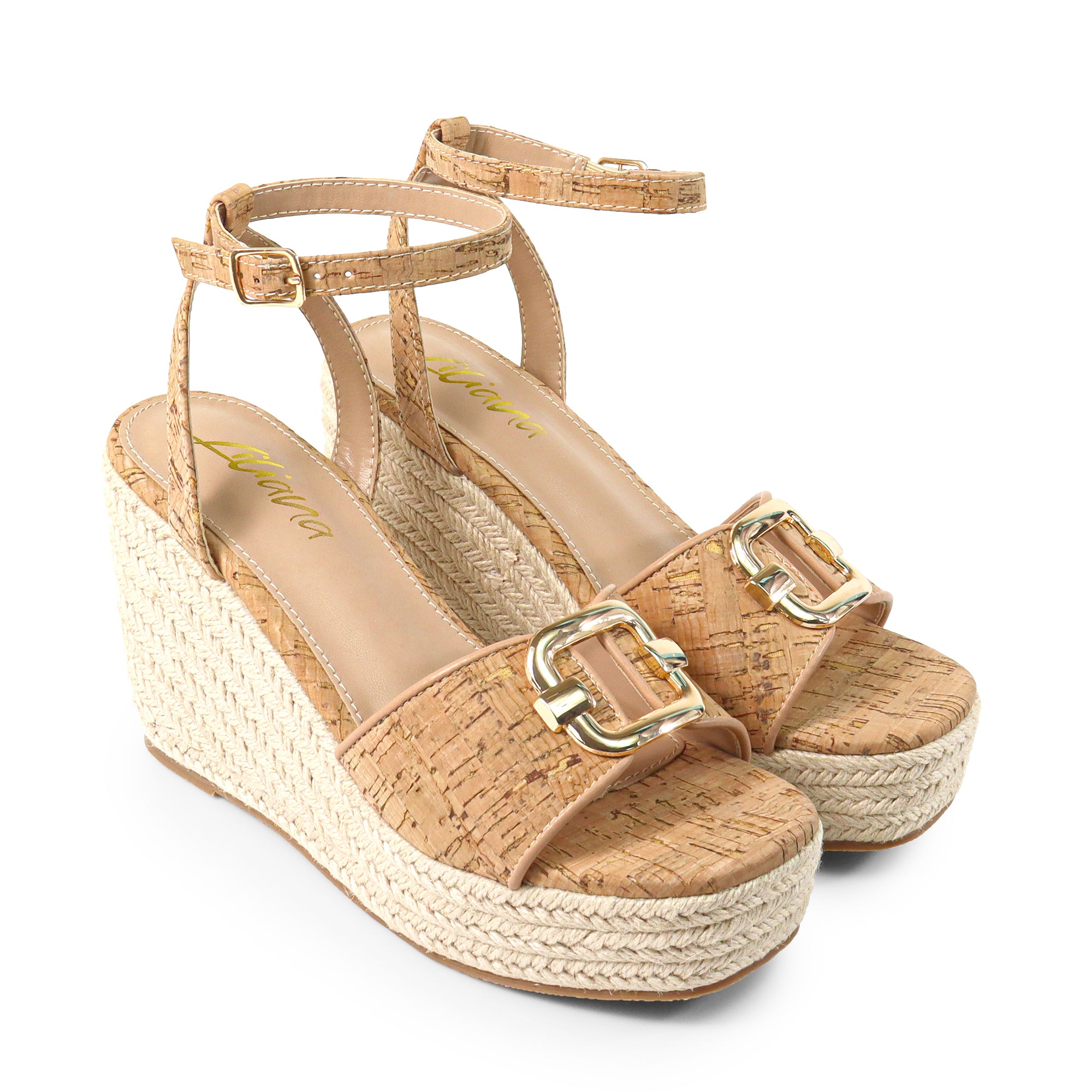MISA-1 ESPADRILLE ANKLE STRAP SANDAL W/ ESPADRILLE WEDGE CORK