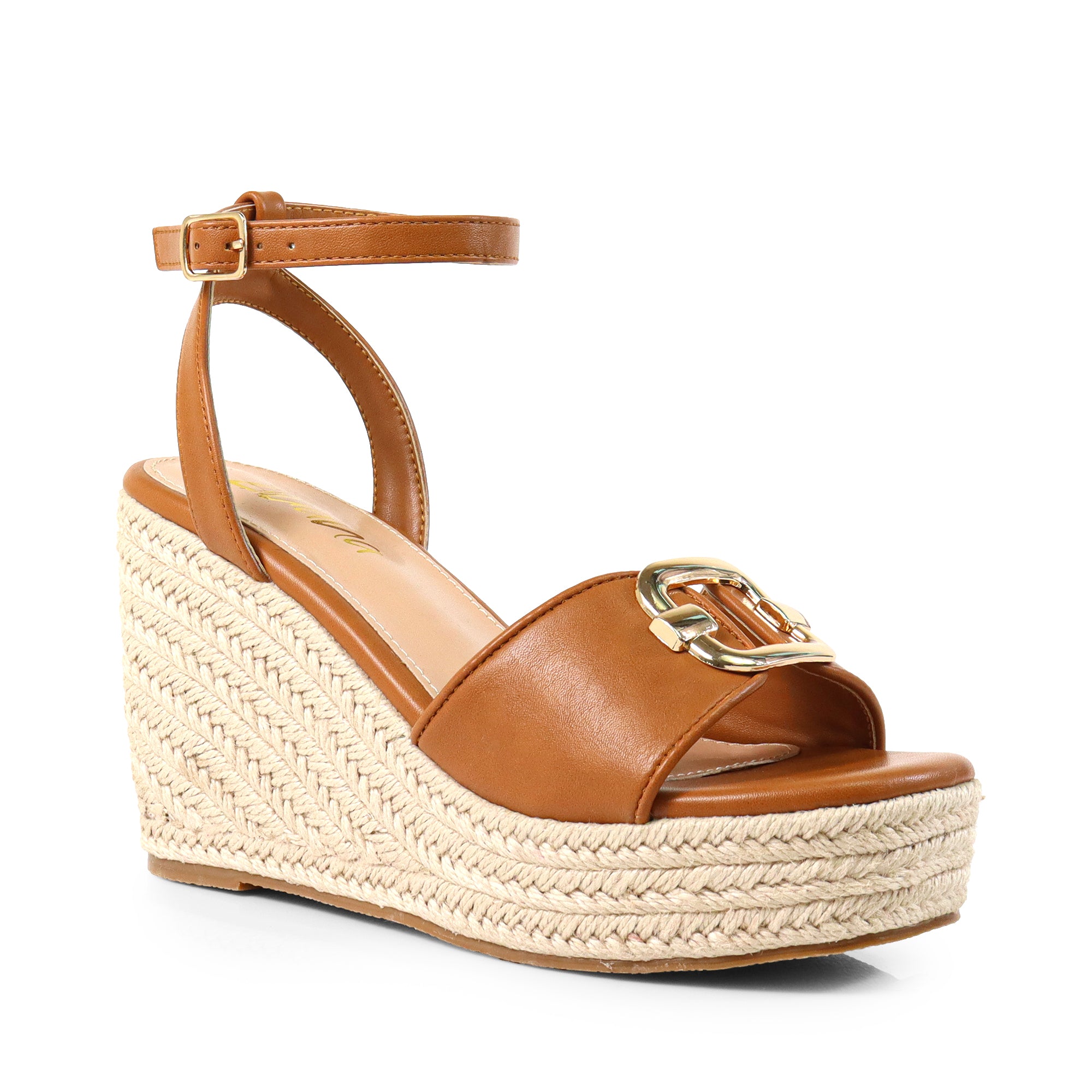MISA-1 ESPADRILLE ANKLE STRAP SANDAL W/ ESPADRILLE WEDGE TAN