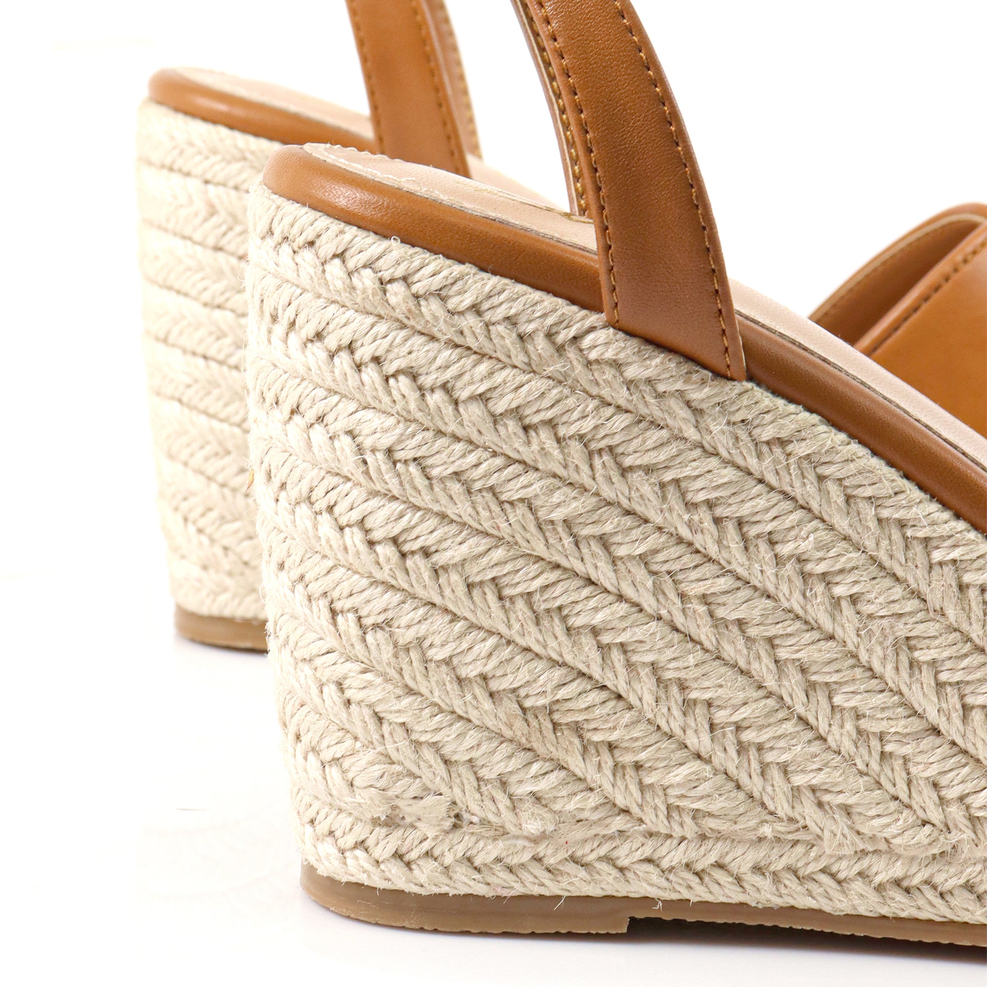 MISA-1 ESPADRILLE ANKLE STRAP SANDAL W/ ESPADRILLE WEDGE TAN