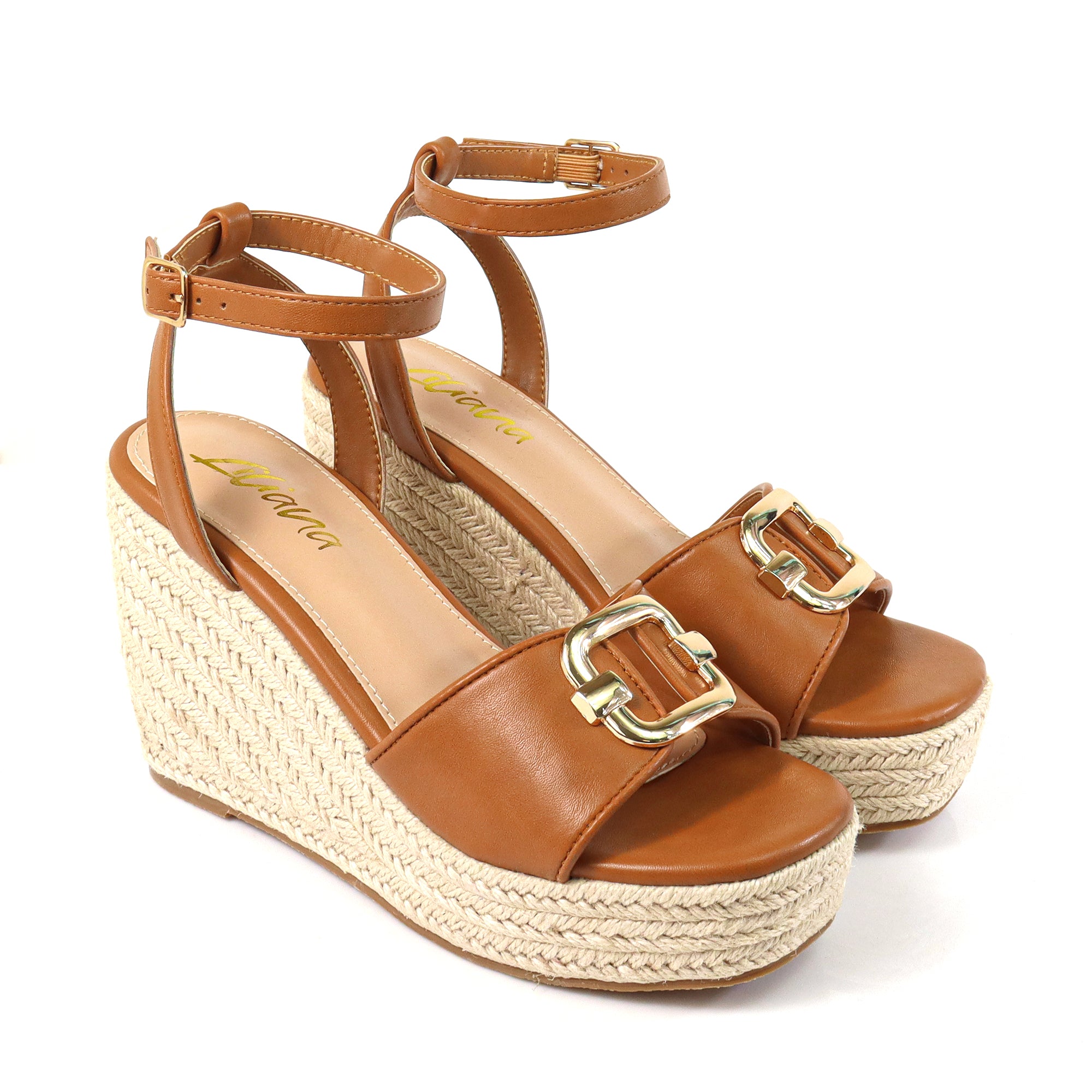 MISA-1 ESPADRILLE ANKLE STRAP SANDAL W/ ESPADRILLE WEDGE TAN