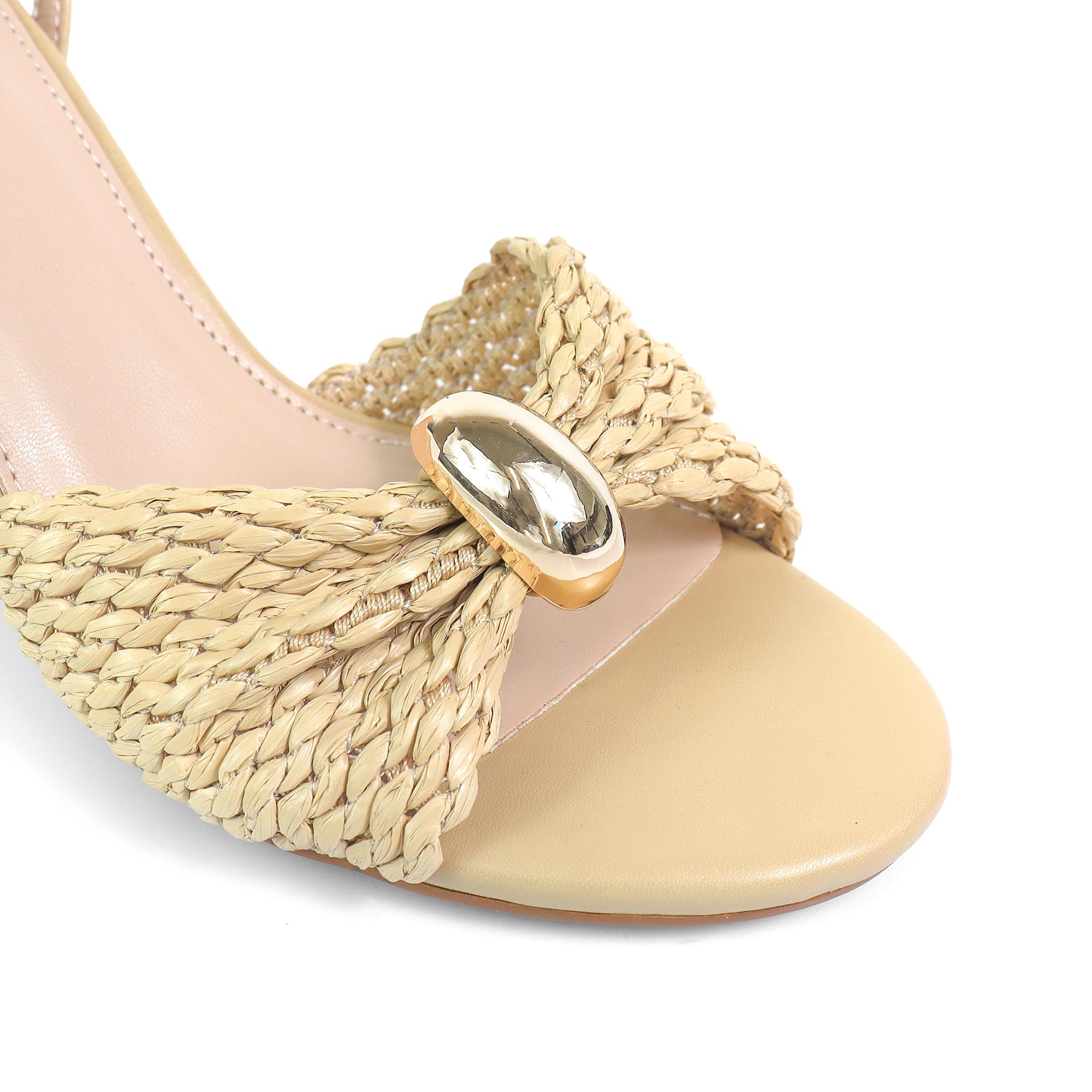 MONICA-1 RAFFIA SANDAL W BLOCK HEEL NUDE