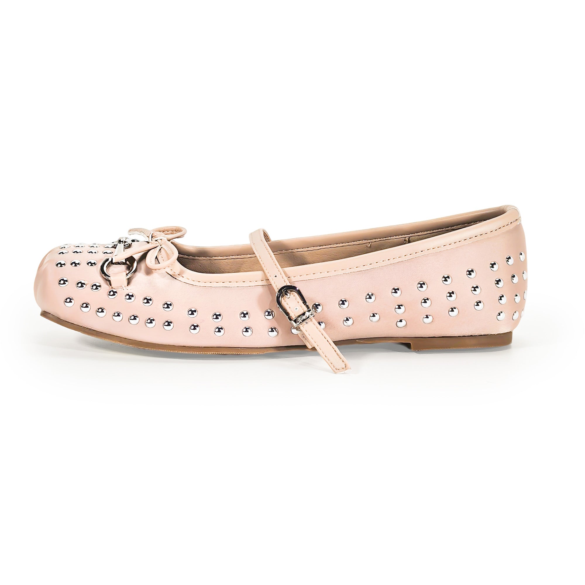 MONROE-3 FLAT BALLERINA STUD WITH TOE DETAIL NUDE