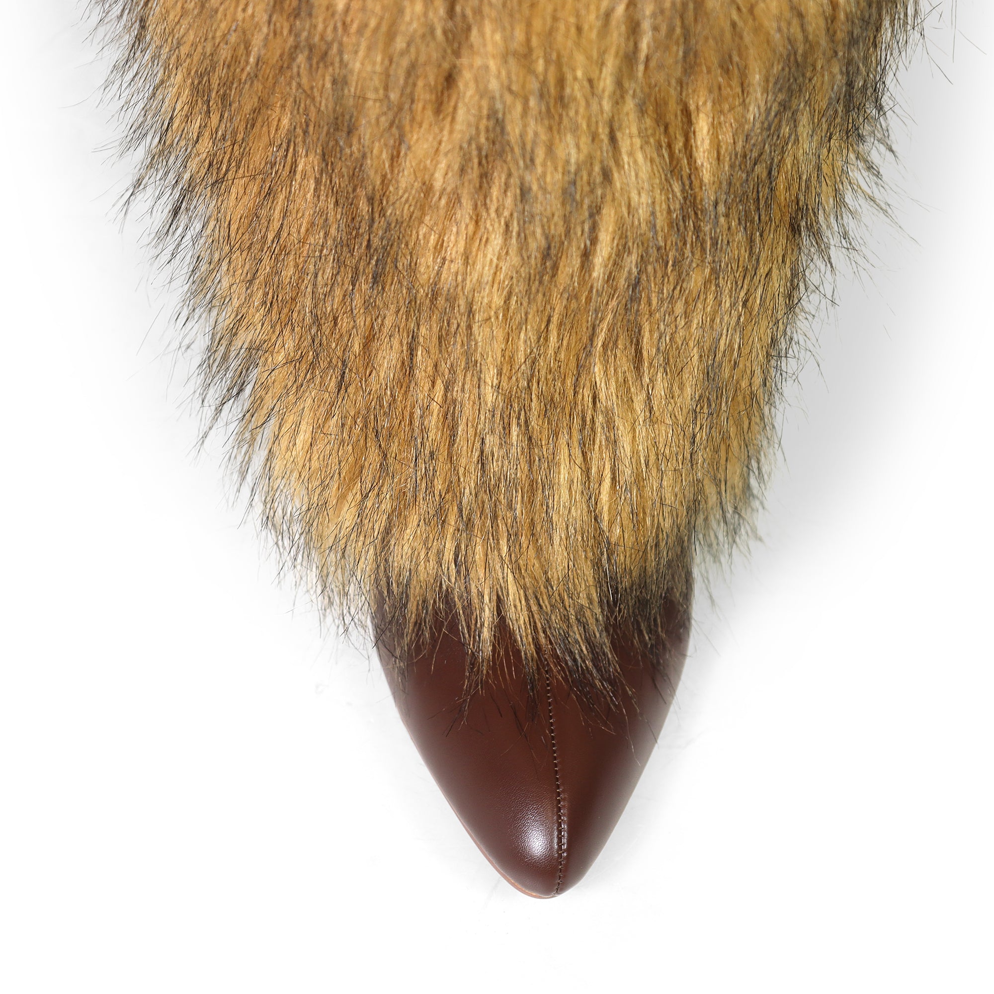 MUTTO-18 OVER KNEE HIGH FUR-COVERED SHAFT BOOTS NATURAL