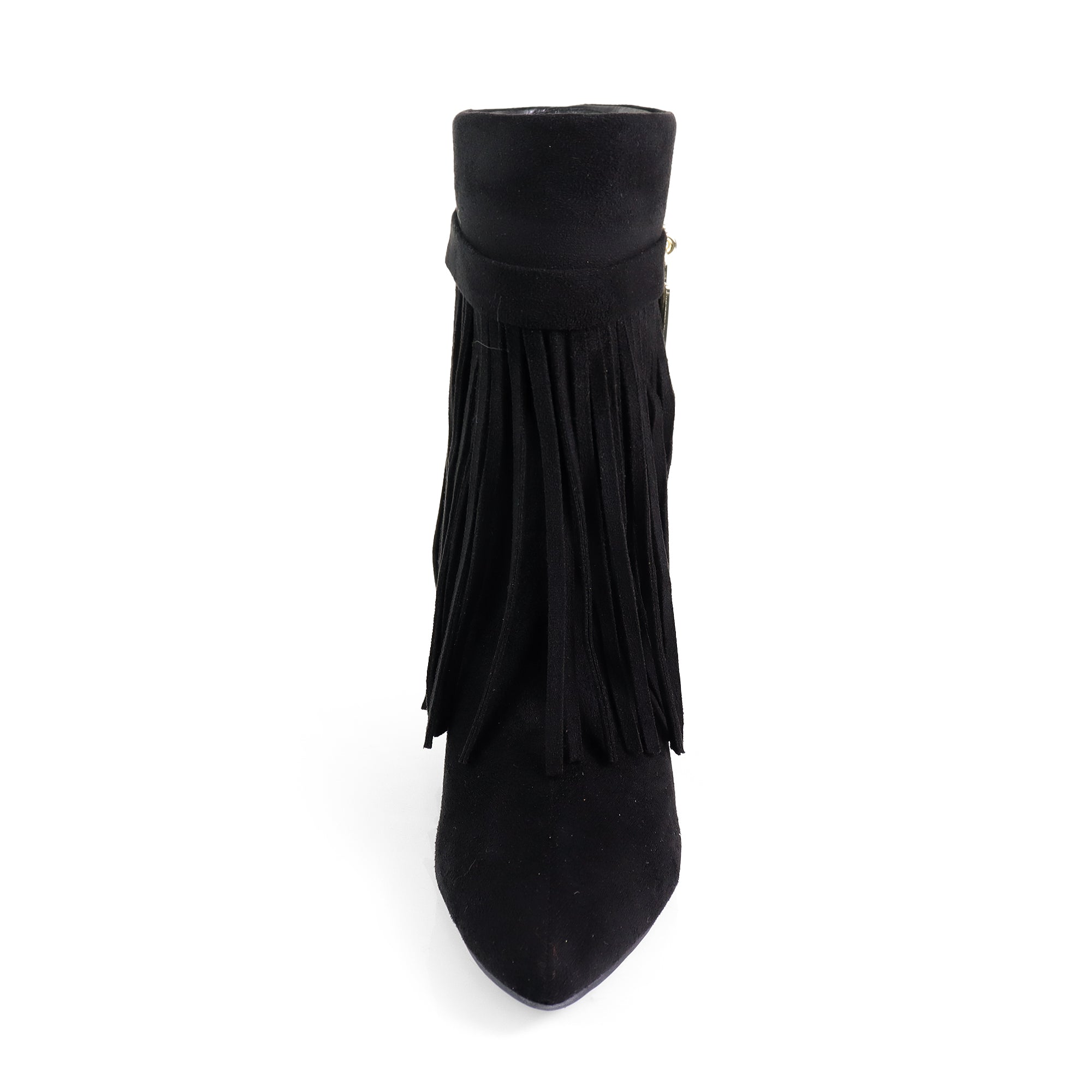 MUTTO-6 FRINGE MUTTO SHORT BOOTS BLACK