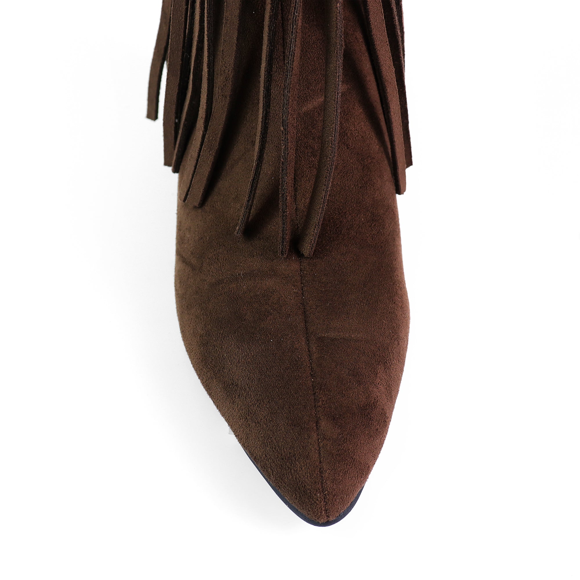 MUTTO-6 FRINGE MUTTO SHORT BOOTS CHOCOLATE