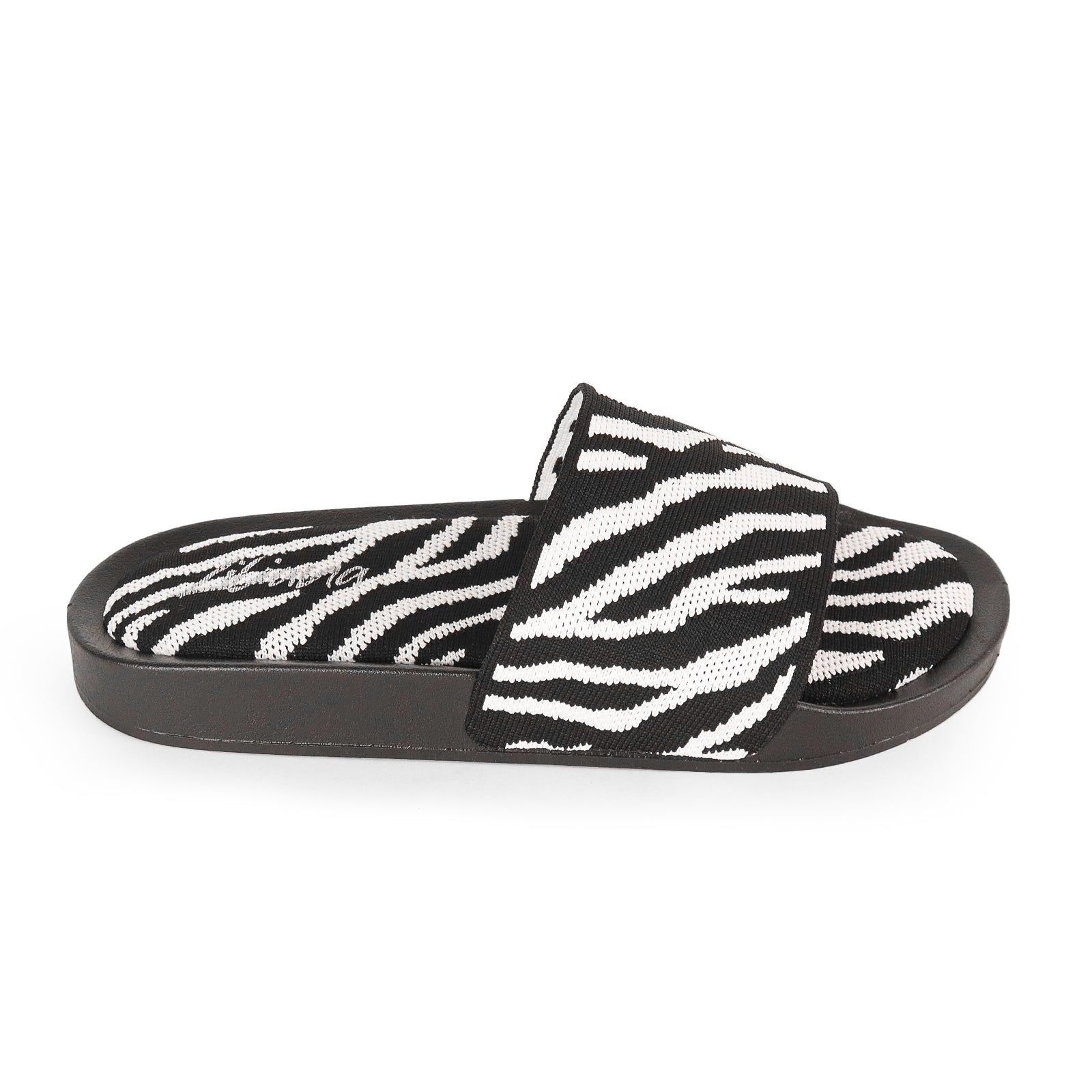 NAKO-1 LEOPARD TOWEL SLIPPERS-BLACK