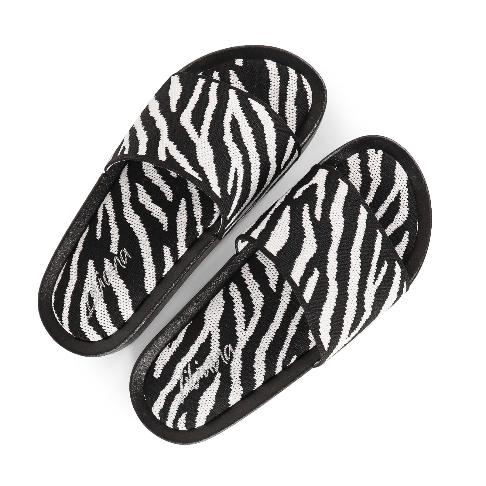 NAKO-1 LEOPARD TOWEL SLIPPERS-BLACK