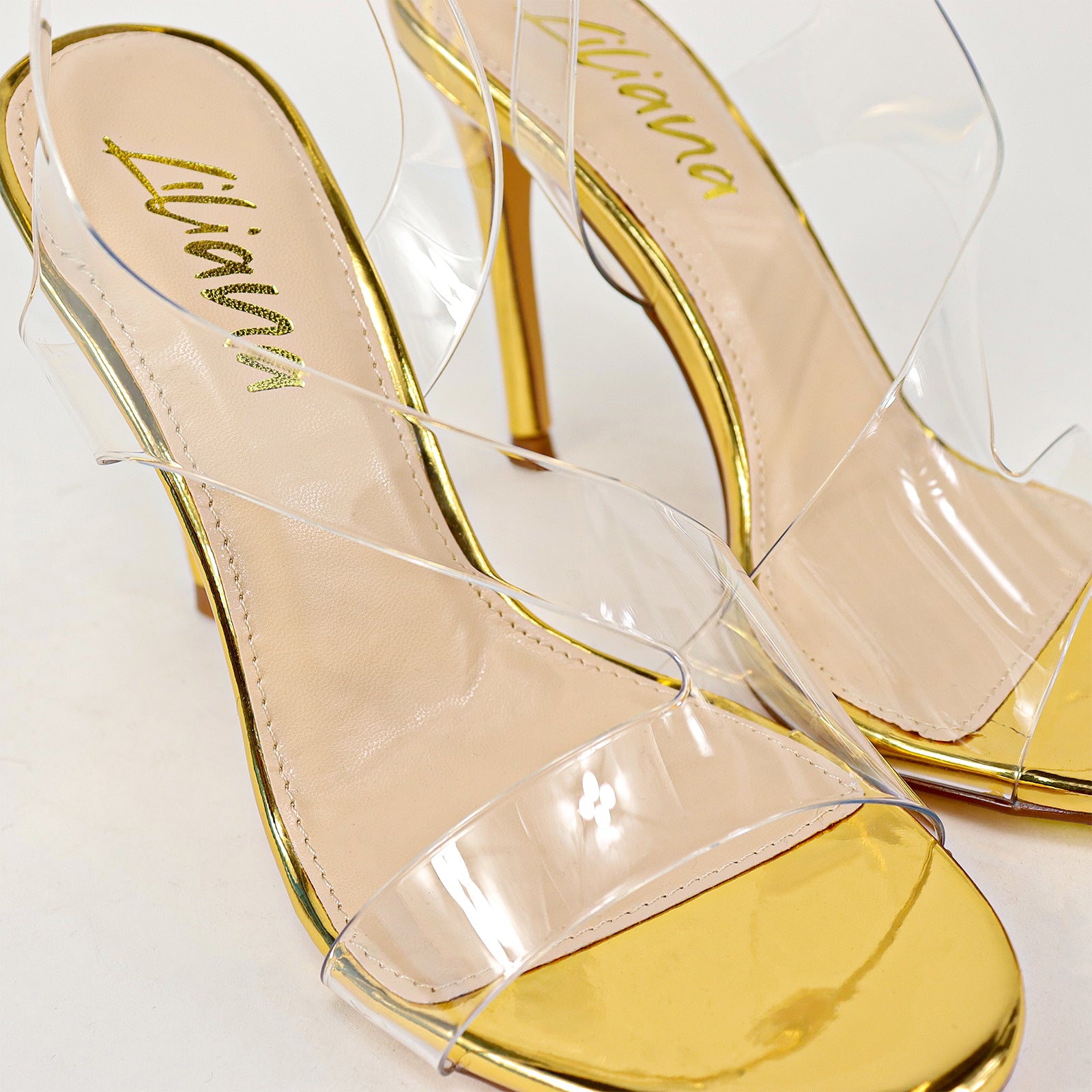 NAOMI-2 CLEAR STRAP WITH HIGH HEEL-GOLD