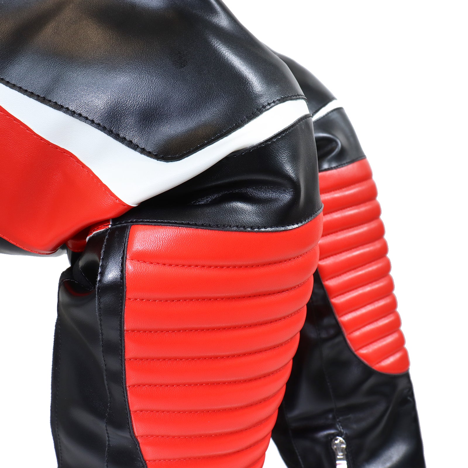 NORRIS-1 OVER KNEE HIGH BOOTS BLACK/RED