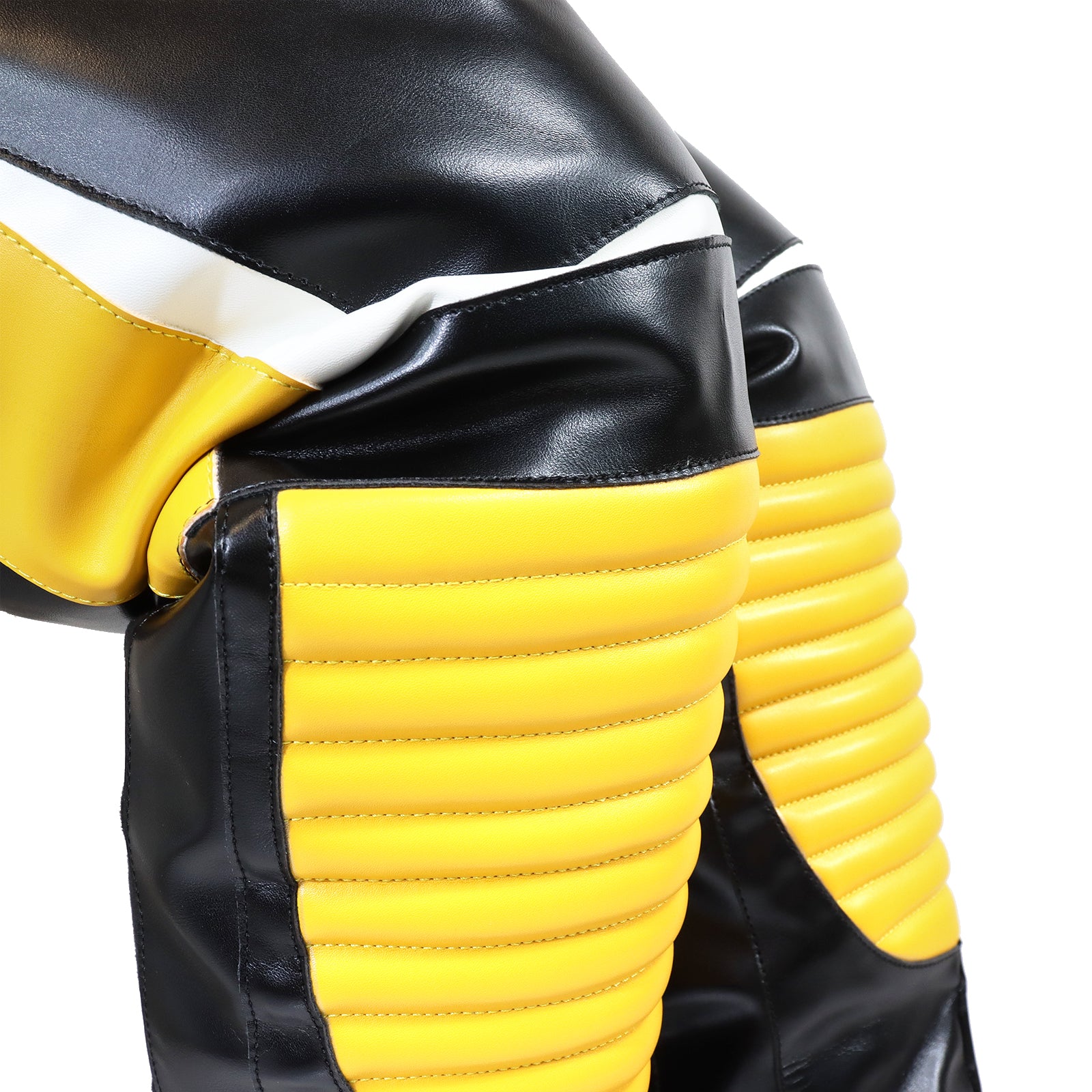 NORRIS-1 OVER KNEE HIGH BOOTS BLACK/YELLOW