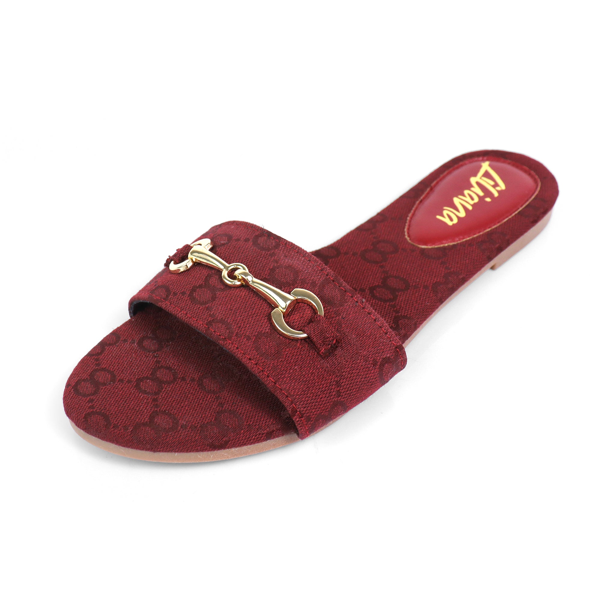 ODELA-1 HORSEBIT SANDAL SLIDE BURGUNDY