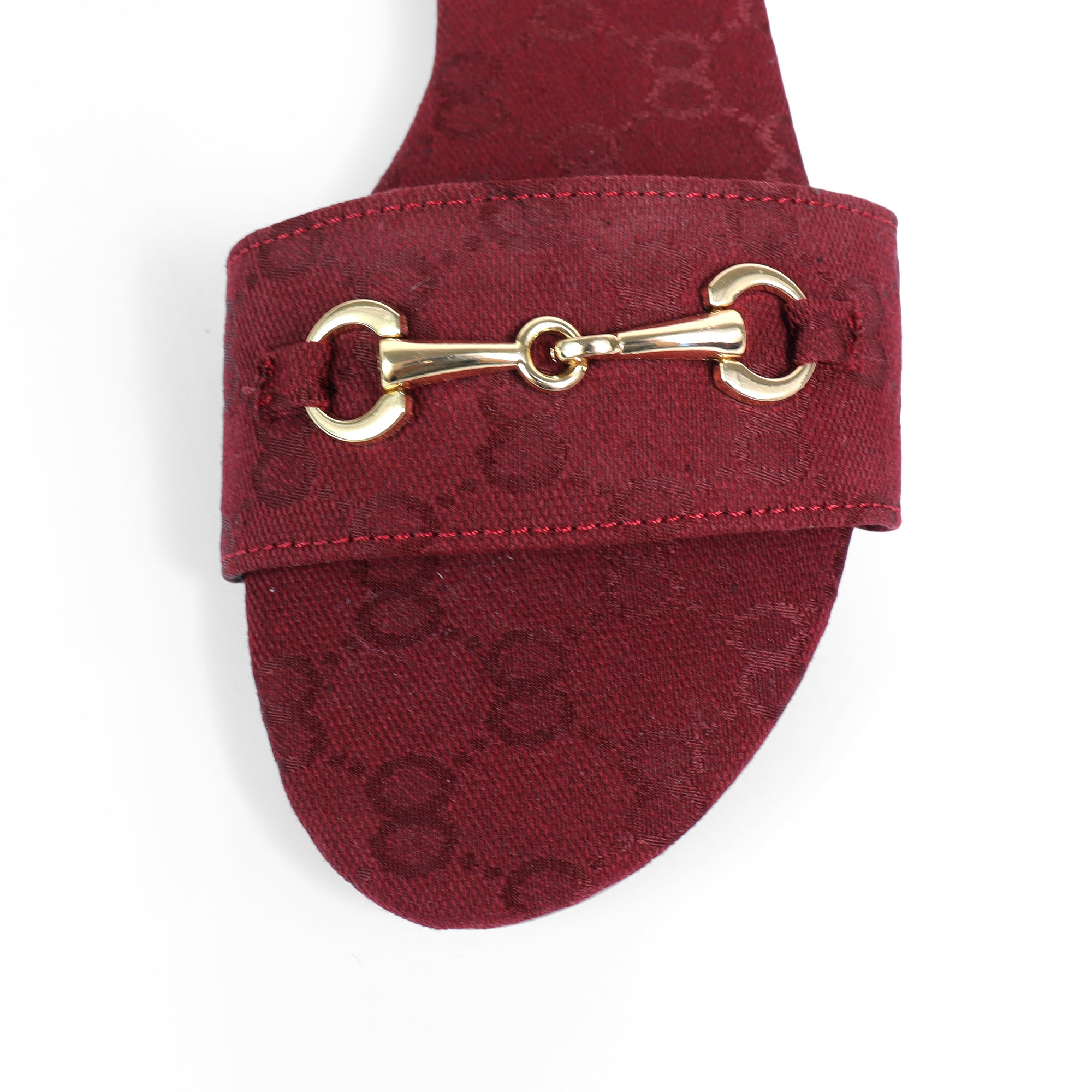 ODELA-1 HORSEBIT SANDAL SLIDE BURGUNDY