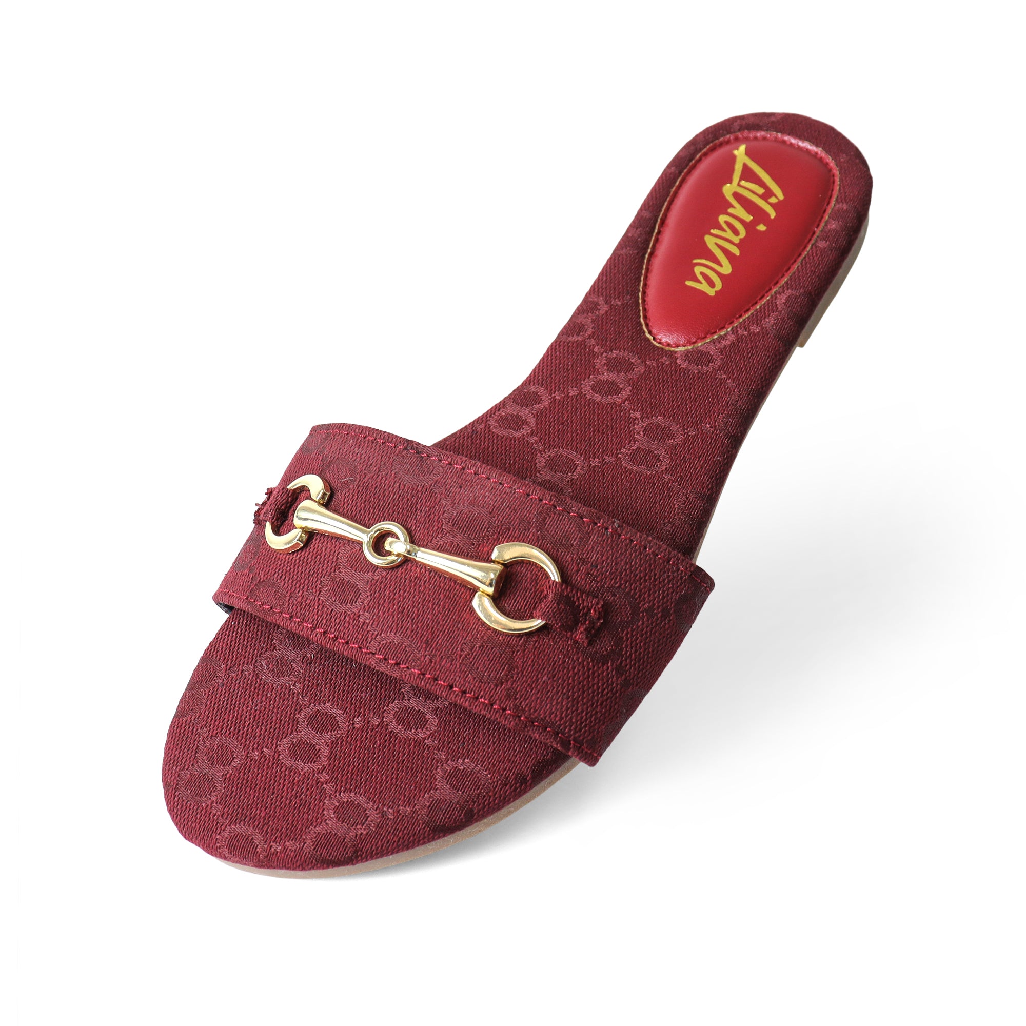 ODELA-1 HORSEBIT SANDAL SLIDE BURGUNDY