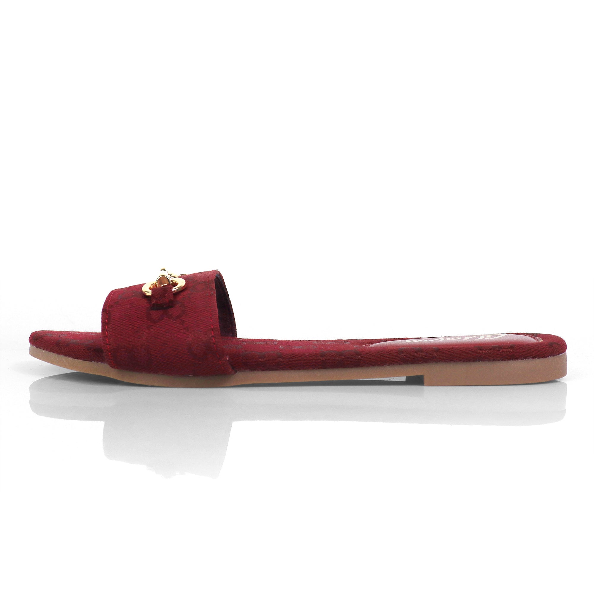 ODELA-1 HORSEBIT SANDAL SLIDE BURGUNDY
