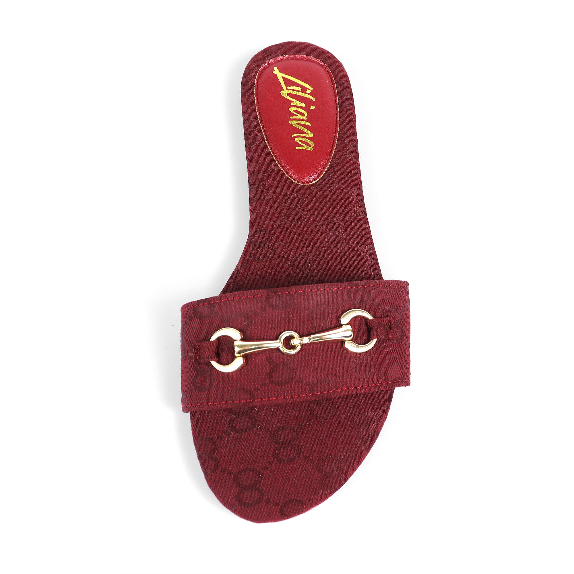 ODELA-1 HORSEBIT SANDAL SLIDE BURGUNDY