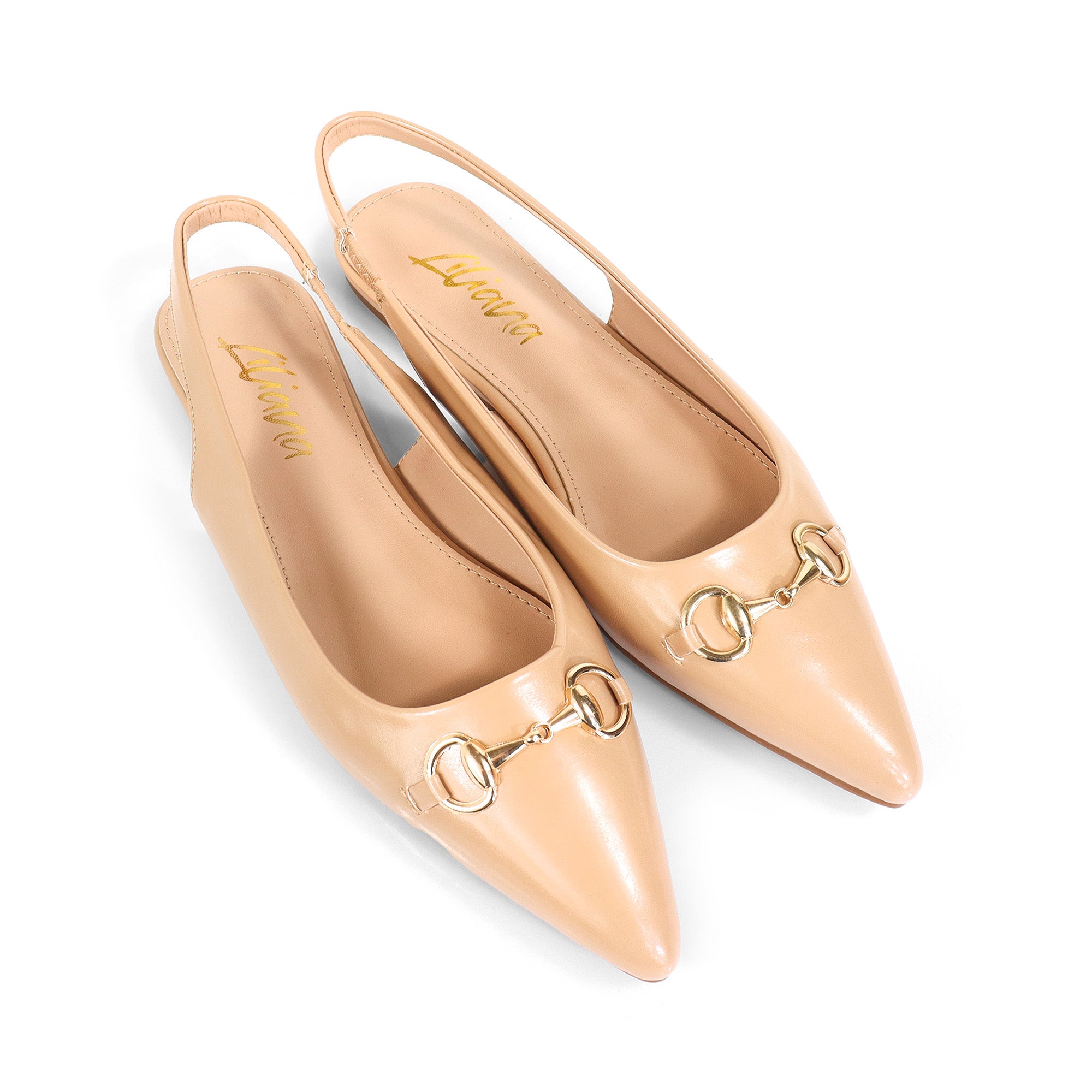 OHANA-55 POINTED HORSE BIT SLINGBACK W/ FLAT NUDE