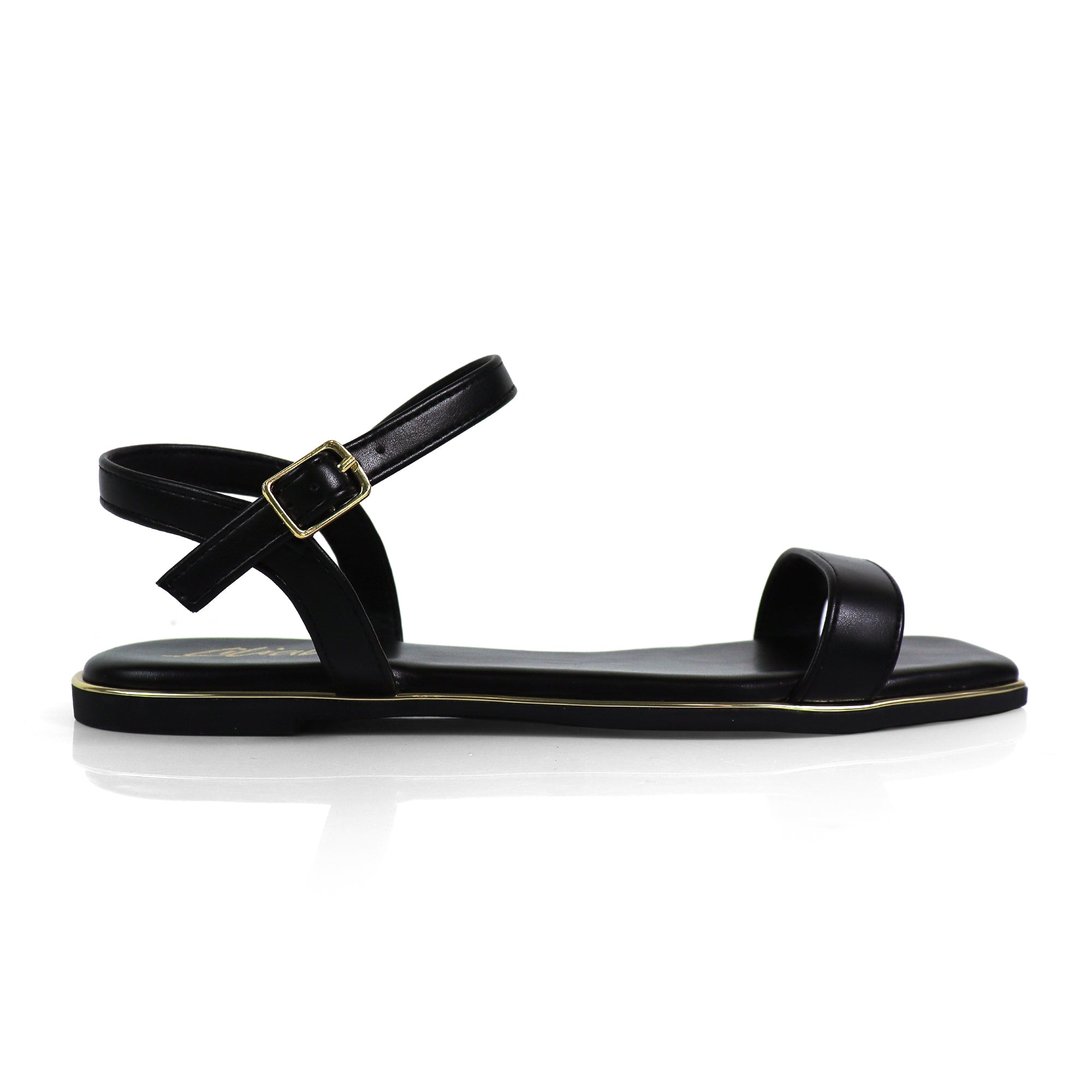 OLGANA-3 COMFORT ANKLE STRAP SLIDE BLACK