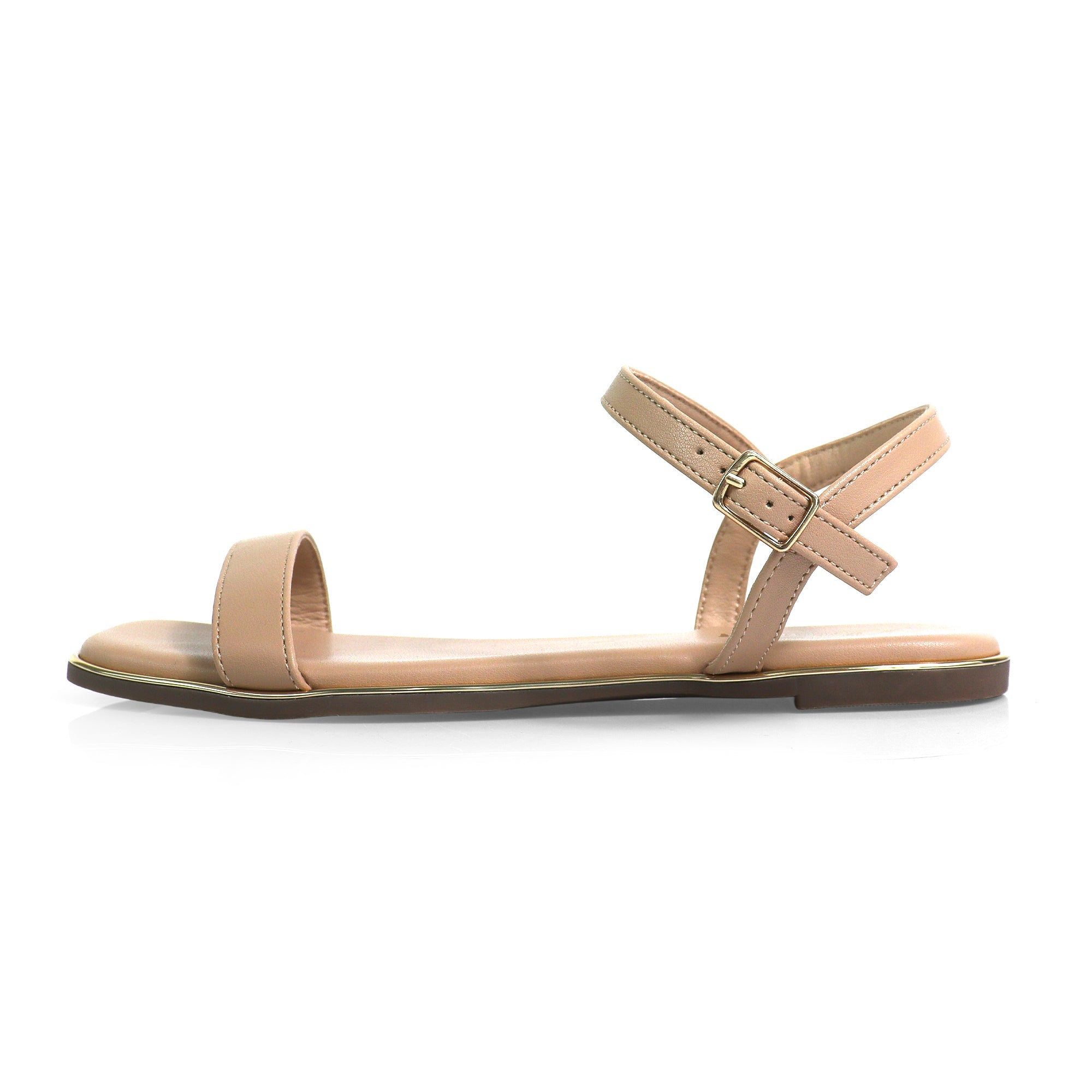 OLGANA-3 COMFORT ANKLE STRAP SLIDE NUDE