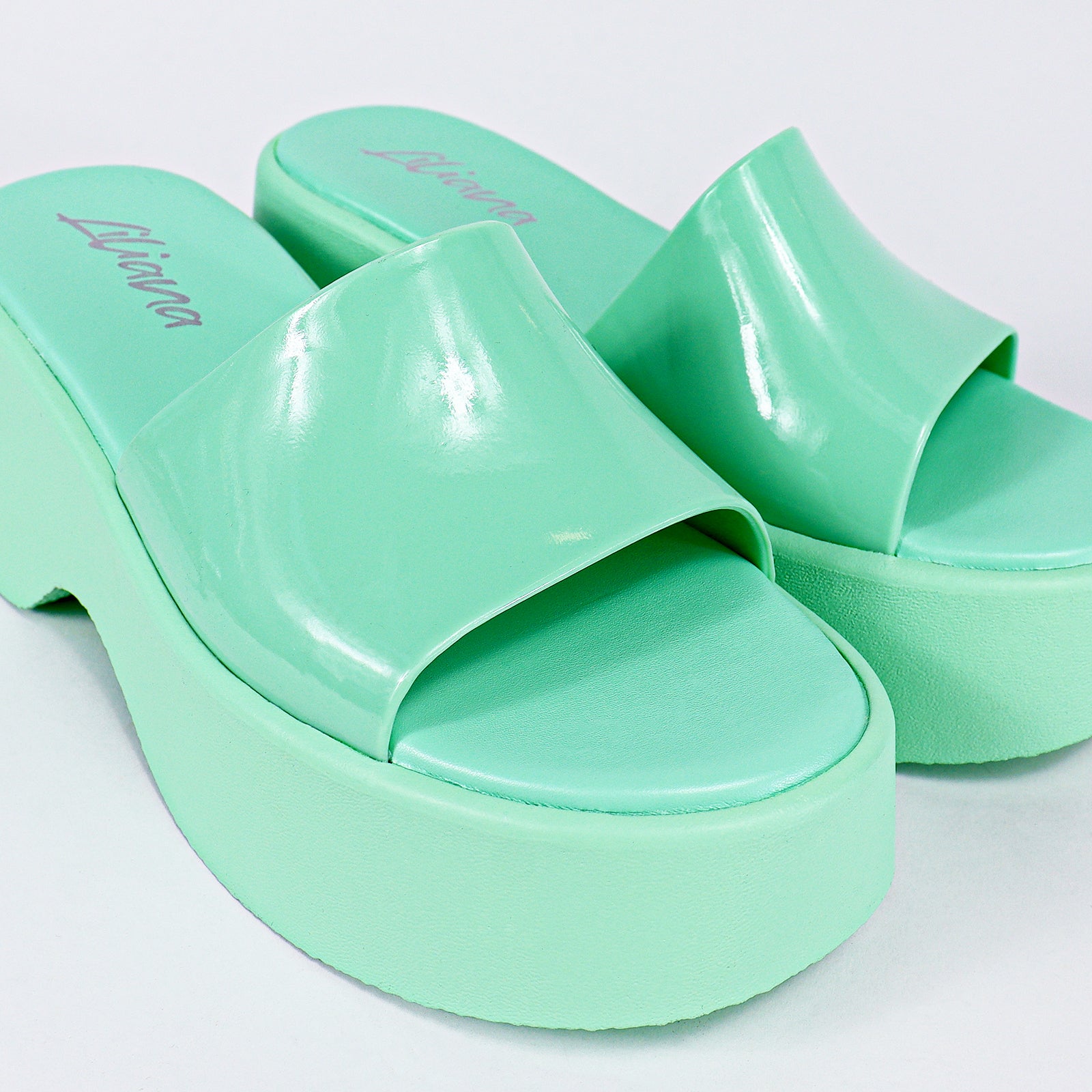 ONG-1 OPEN TOE RETRO PLATFORM WEDGE SANDAL-MINT