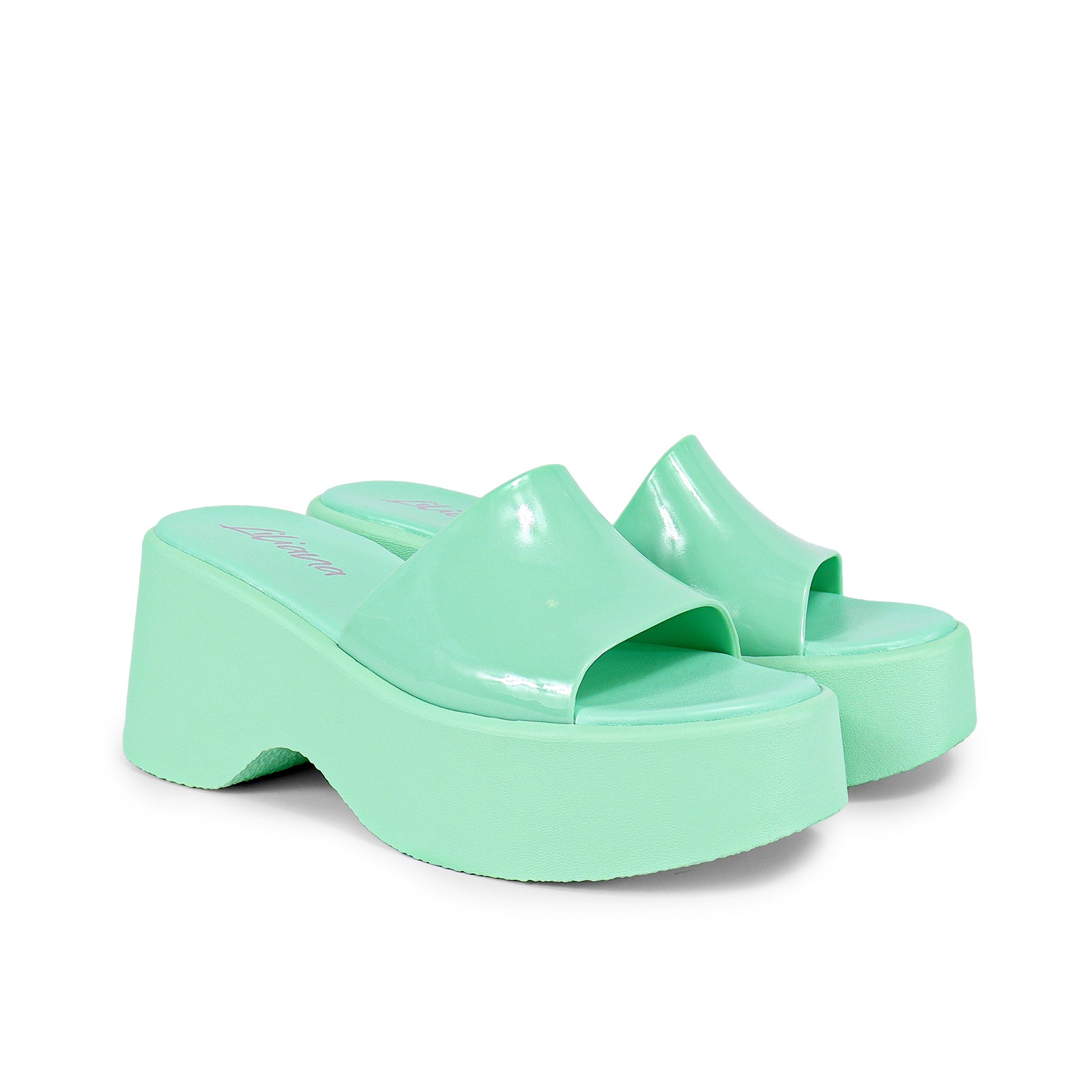 ONG-1 OPEN TOE RETRO PLATFORM WEDGE SANDAL-MINT