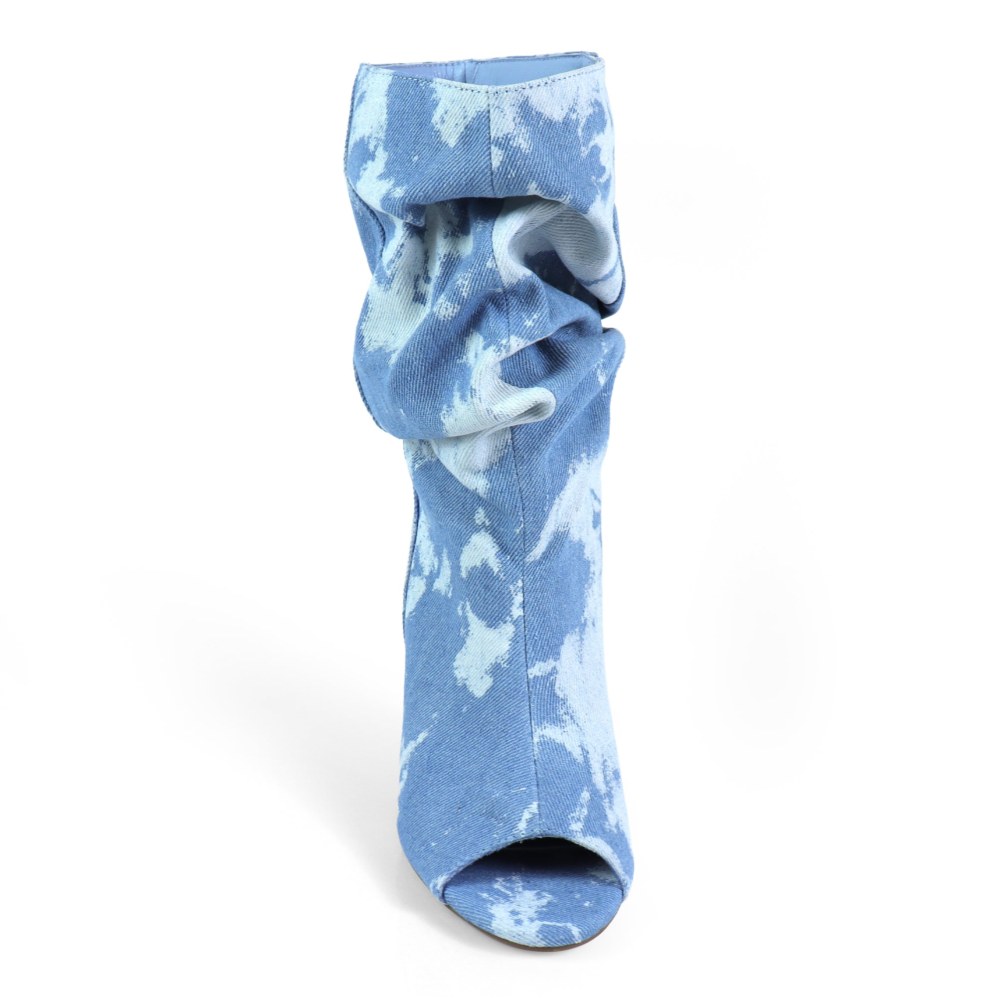 PACO-1 POINTED TOE WEDGE BOOTS DENIM