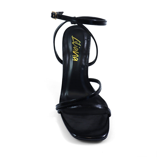 PADAM-2 STRAPPY  HEEL BLACK